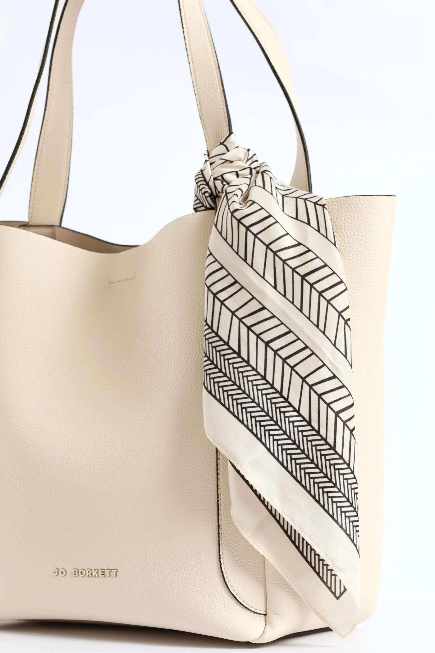 Blair Pebble Tote Bag - Cream - Image 2