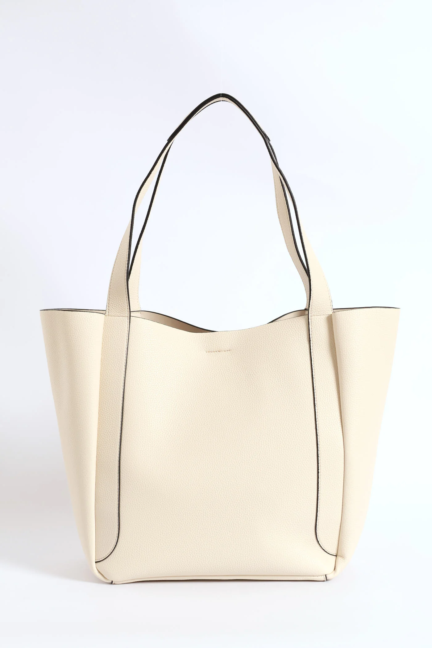 Blair Pebble Tote Bag - Cream - Image 4