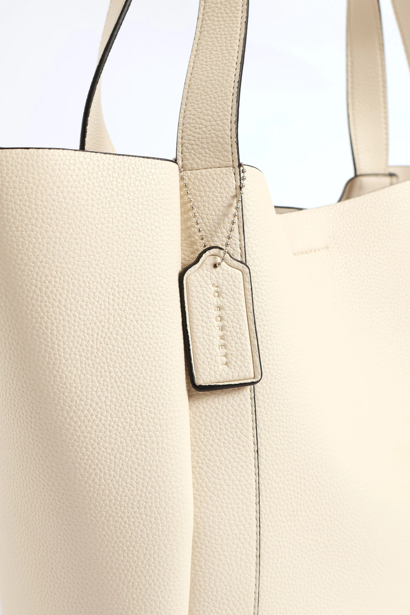 Blair Pebble Tote Bag - Cream - Image 5