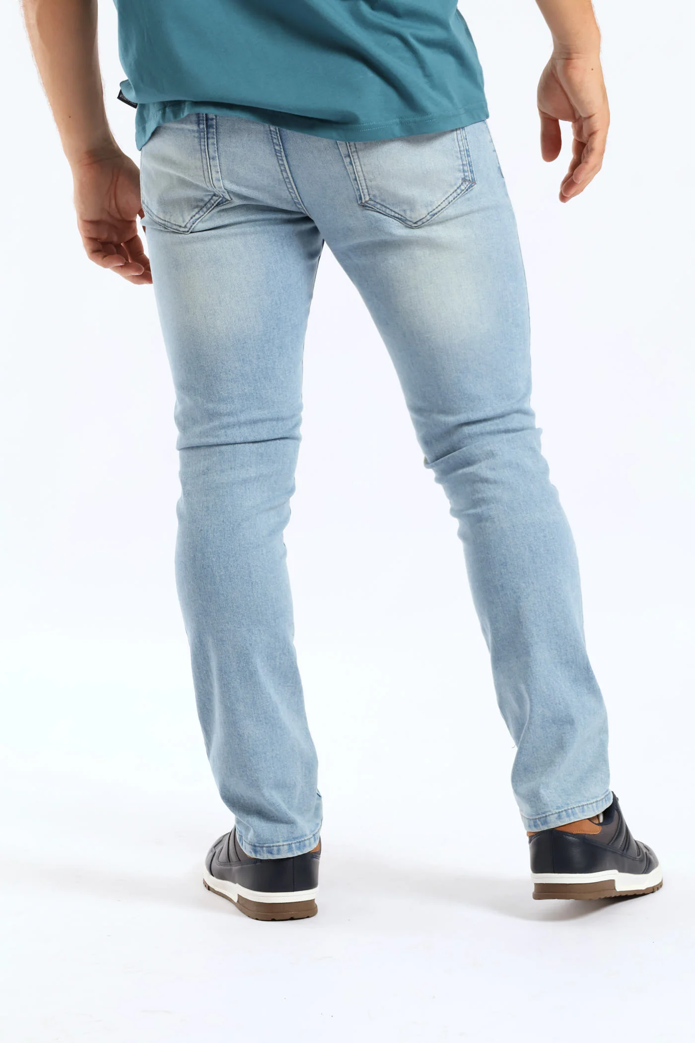 Blasted Slim Denim - Light Wash - Image 4