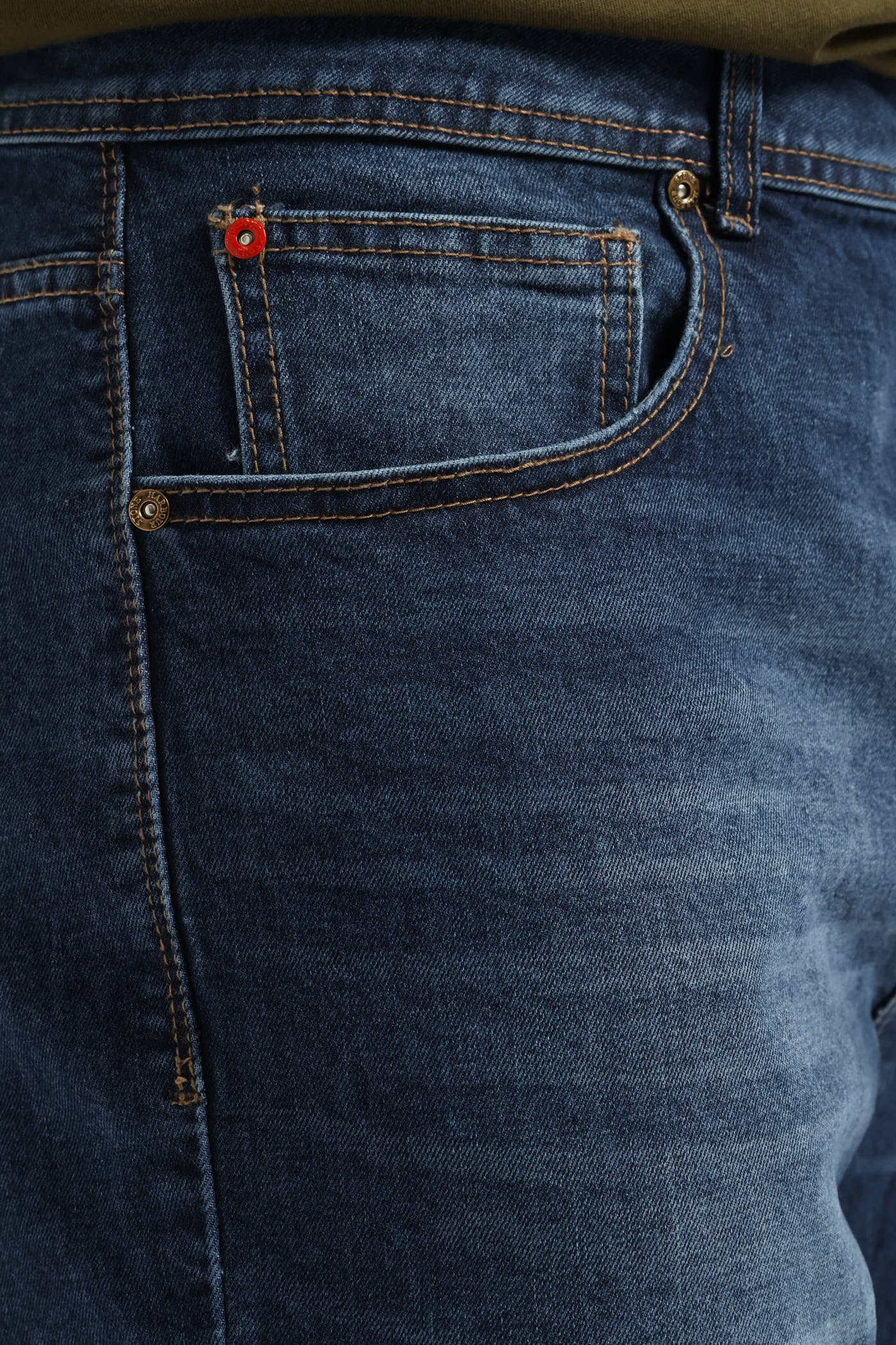Blasted Straight Denim - Mid Wash - Image 2