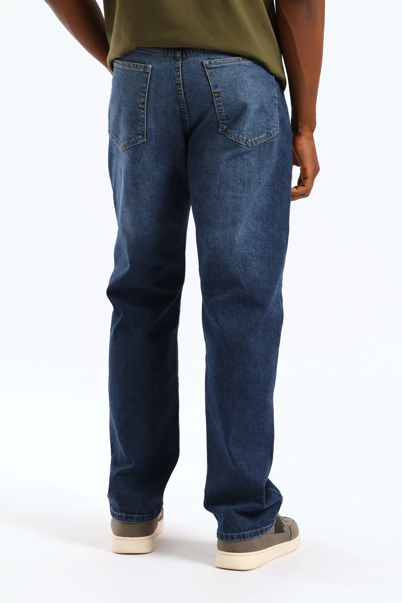 Blasted Straight Denim - Mid Wash - Image 4