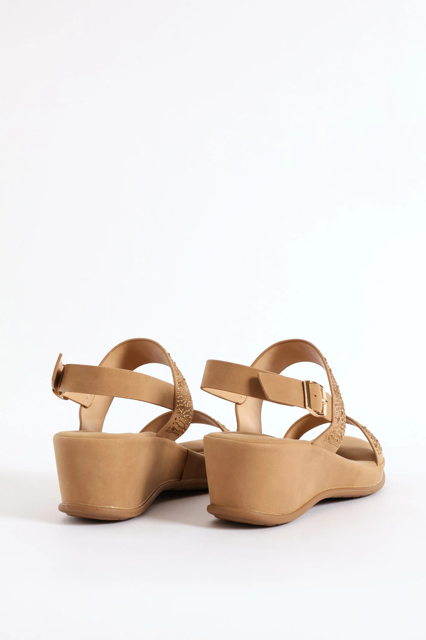 Bling Ankle Strap Sandal - Camel - Image 6