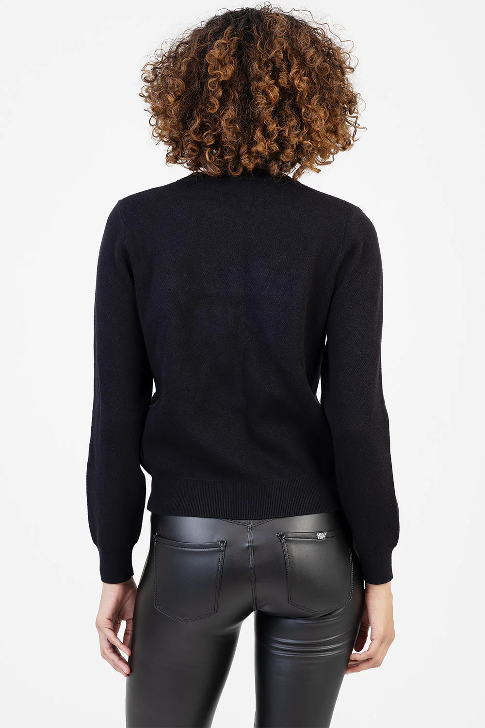 Bling Logo Knit Top - Black - Image 3
