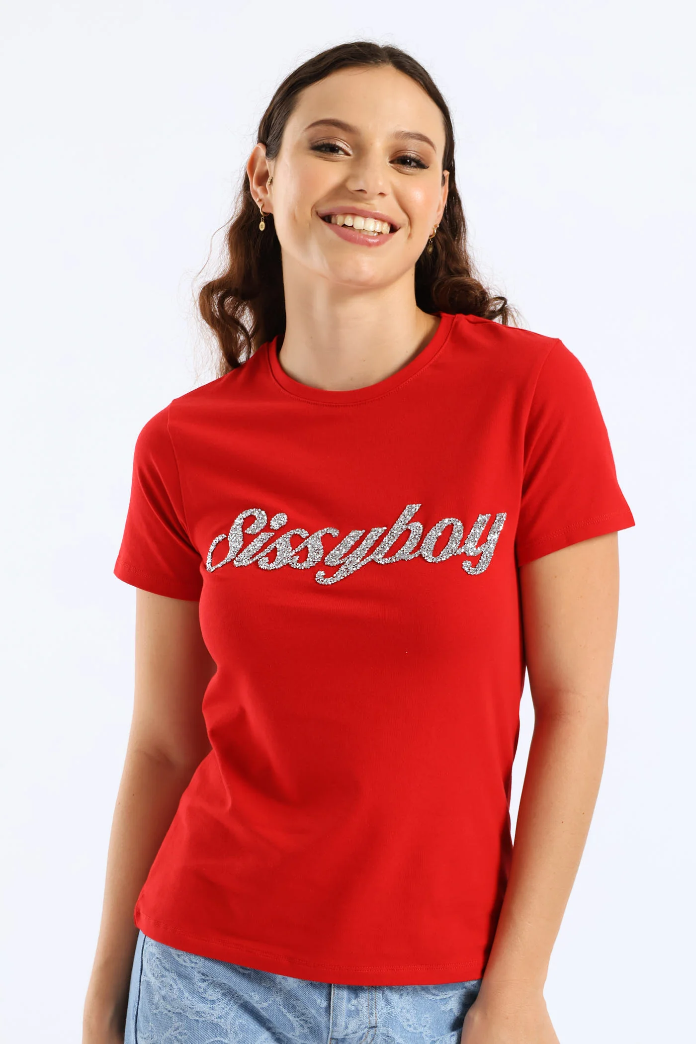 Bling Logo Regular Tee - Red - Image 5