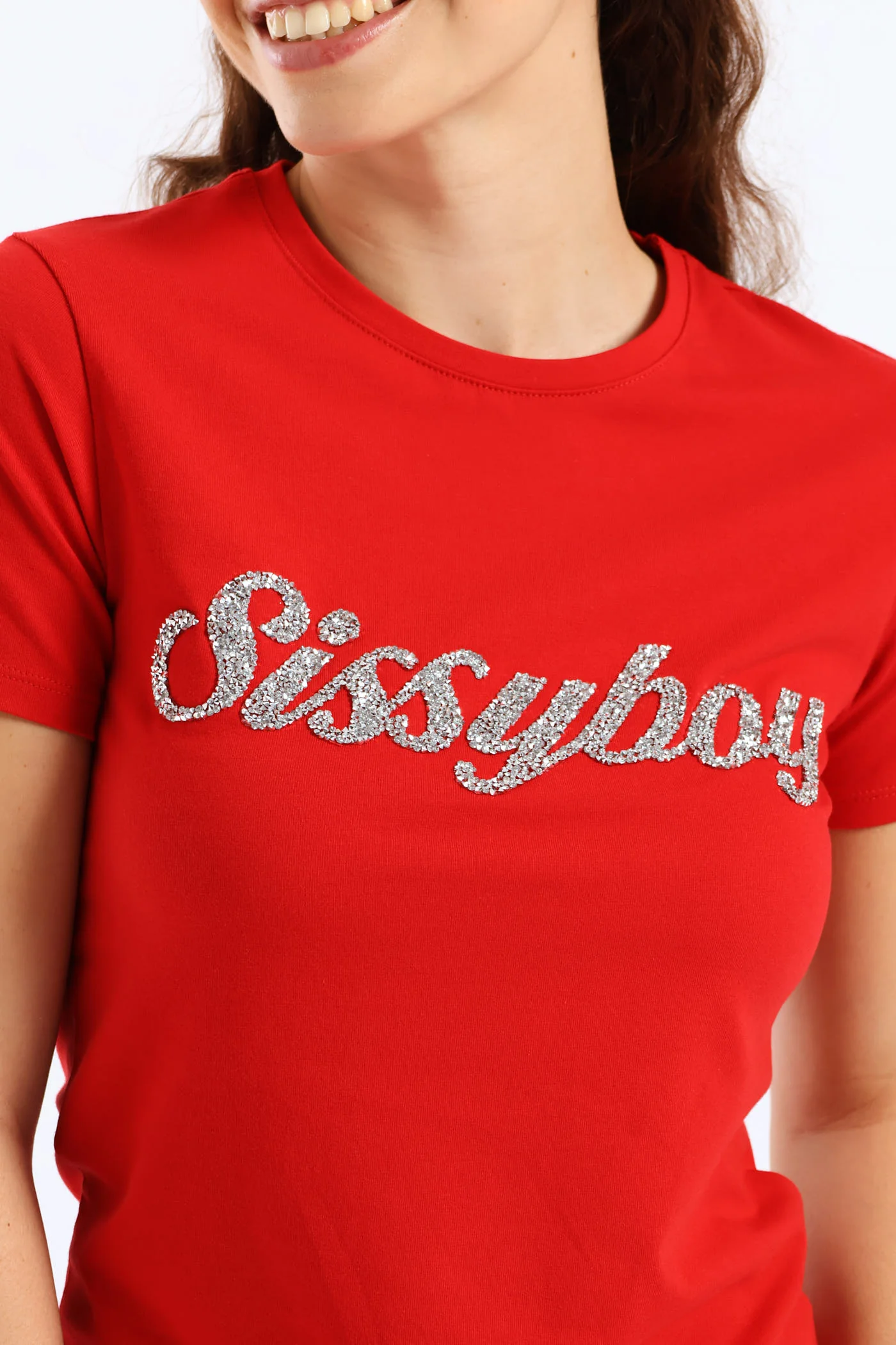 Bling Logo Regular Tee - Red - Image 6