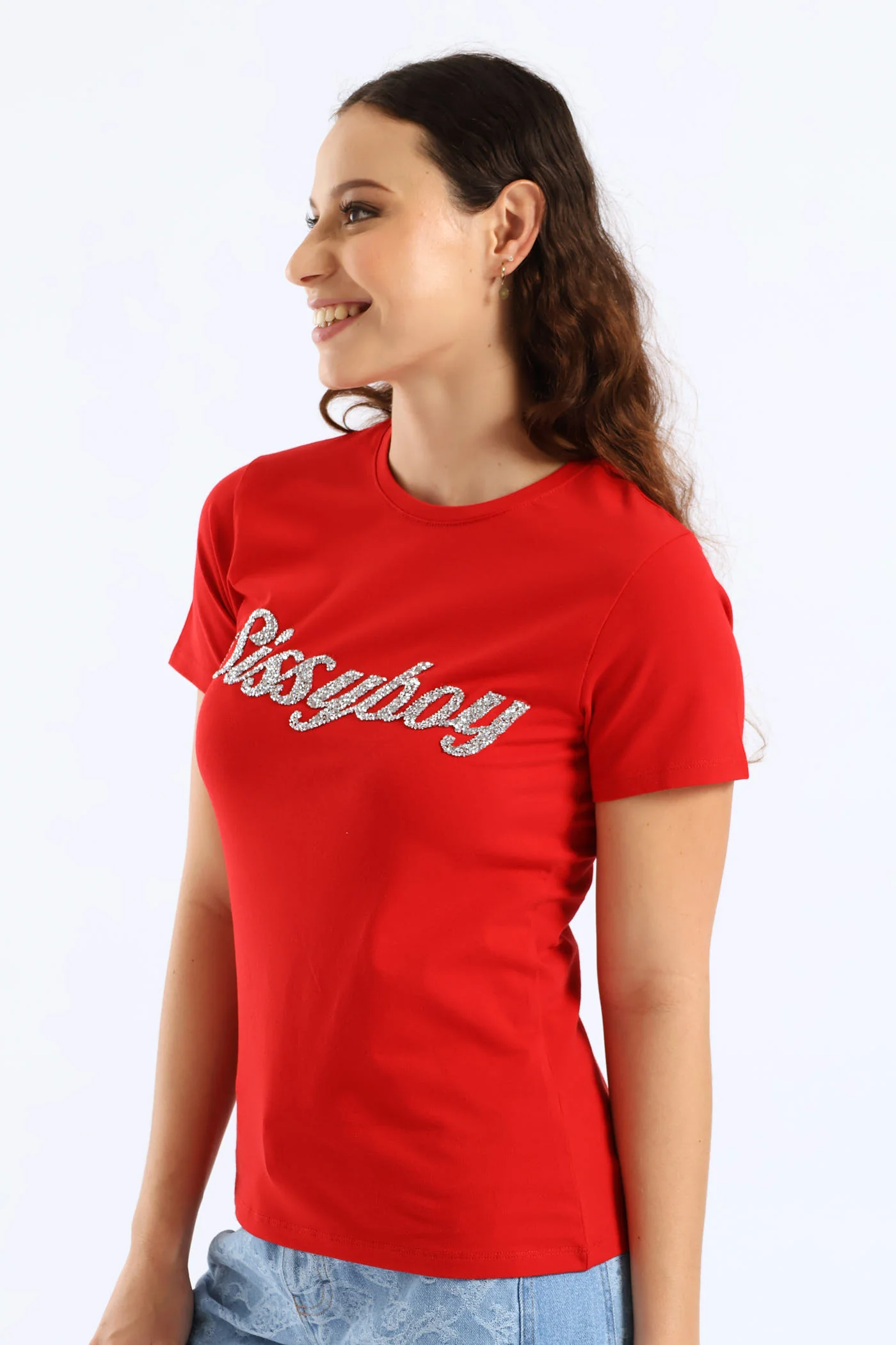 Bling Logo Regular Tee - Red - Image 7
