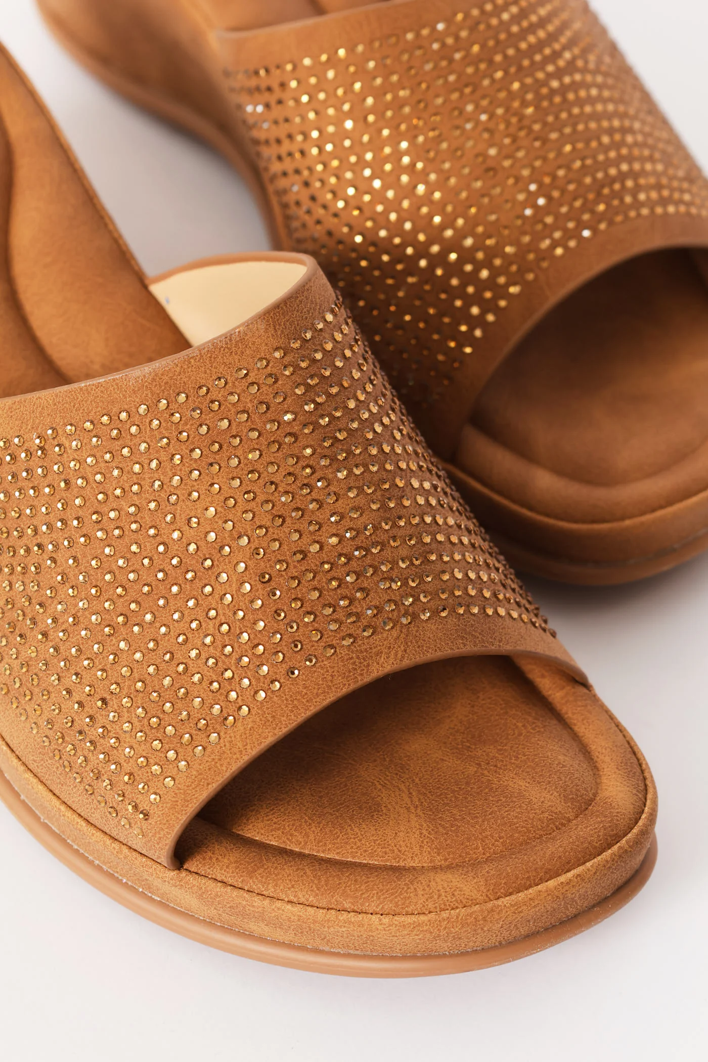 Bling Heeled Sandal - Tan - Image 3