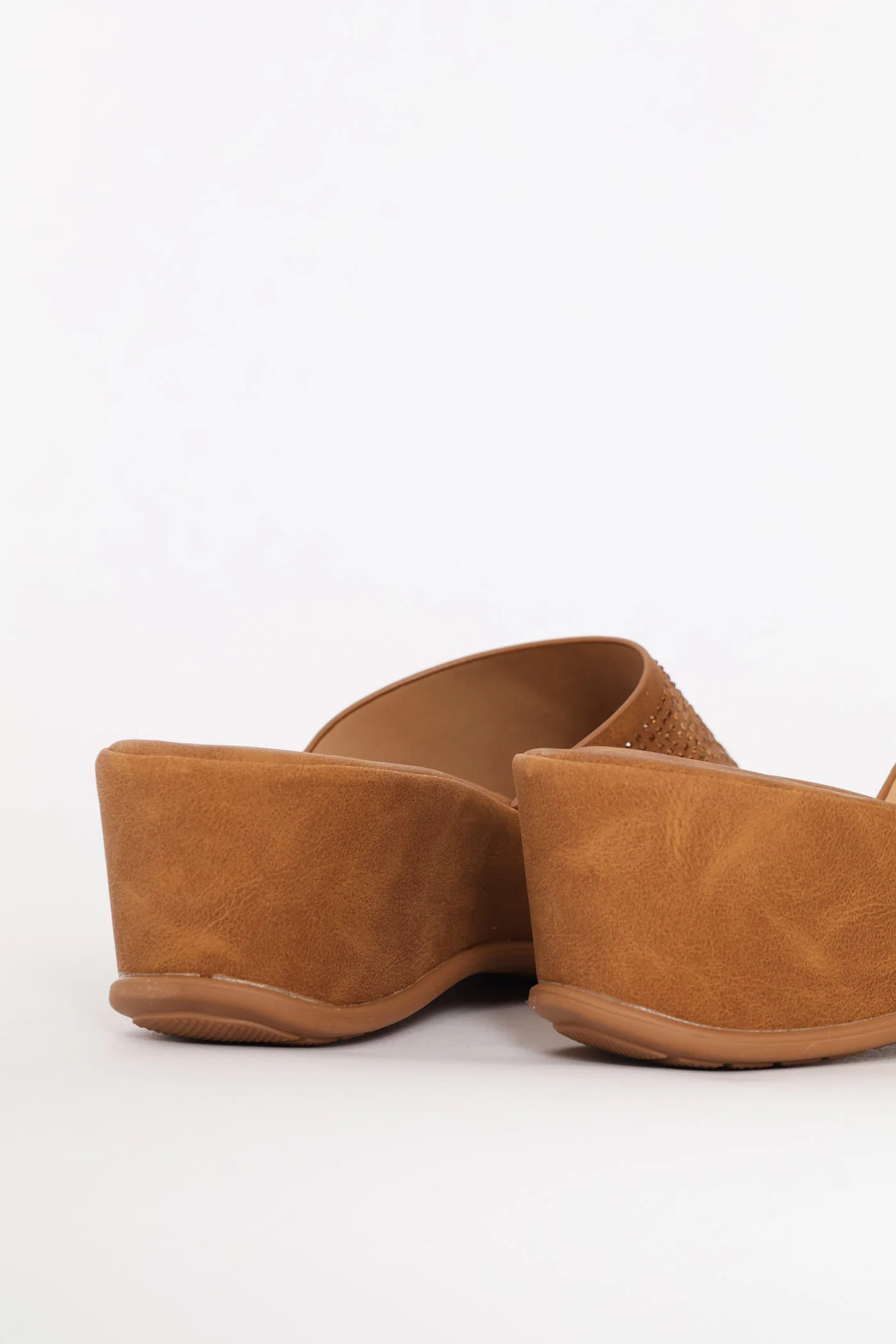 Bling Heeled Sandal - Tan - Image 4