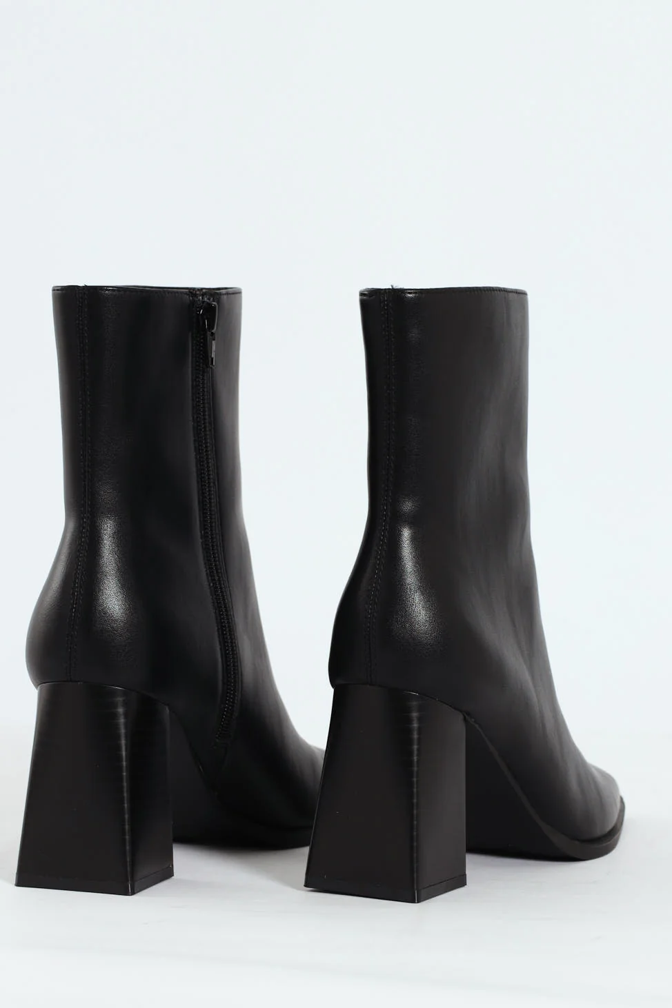 Block Heel Ankle Boots - Black - Image 6