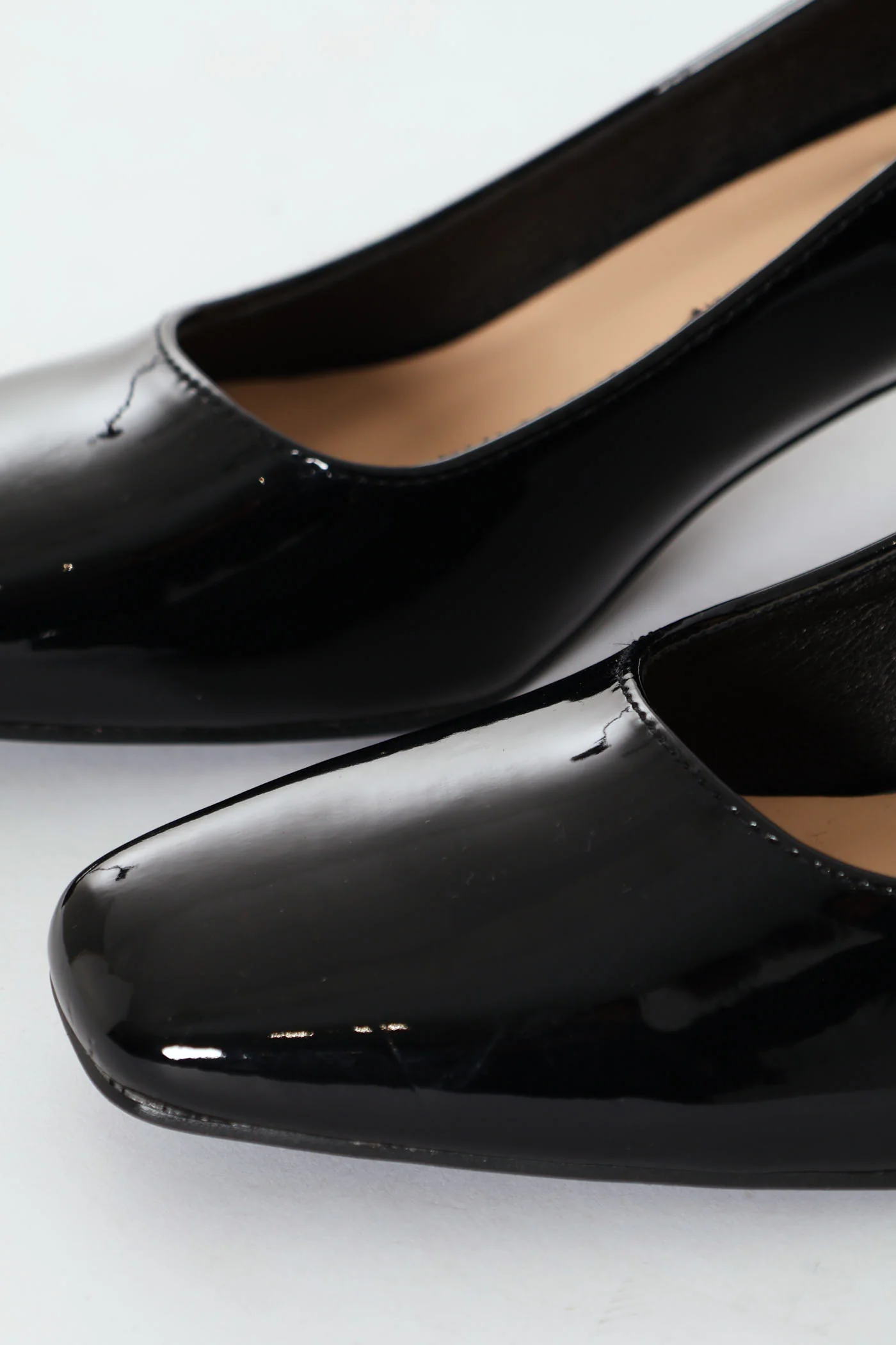 Block Court Heel - Black - Image 5