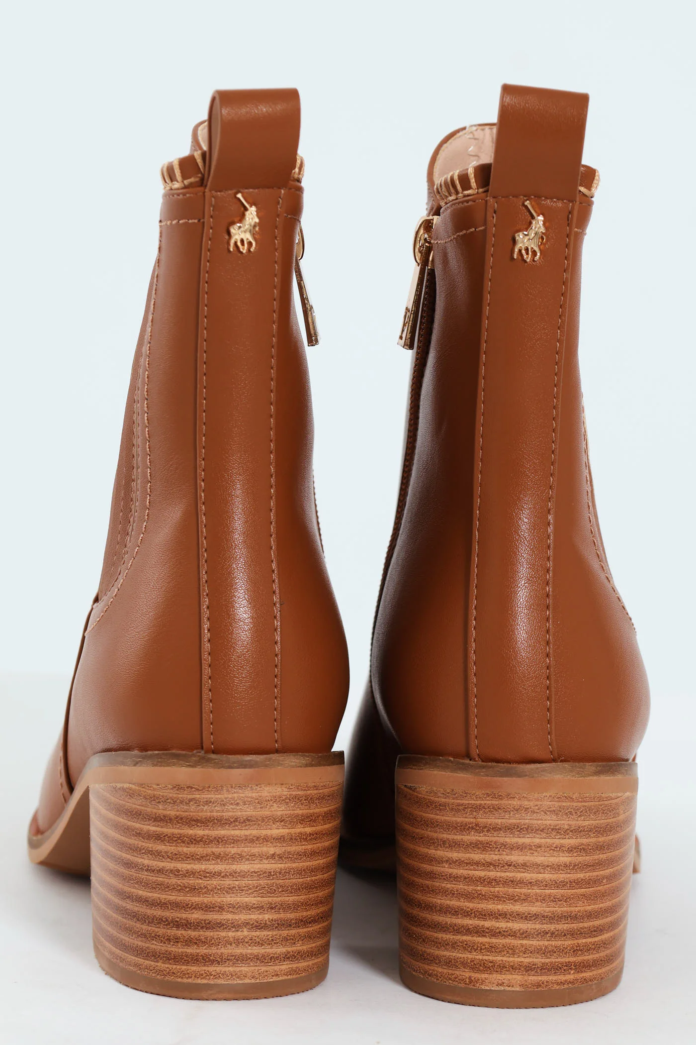 Block Heel Side Gusset Chelsea Boot - Brown - Image 4