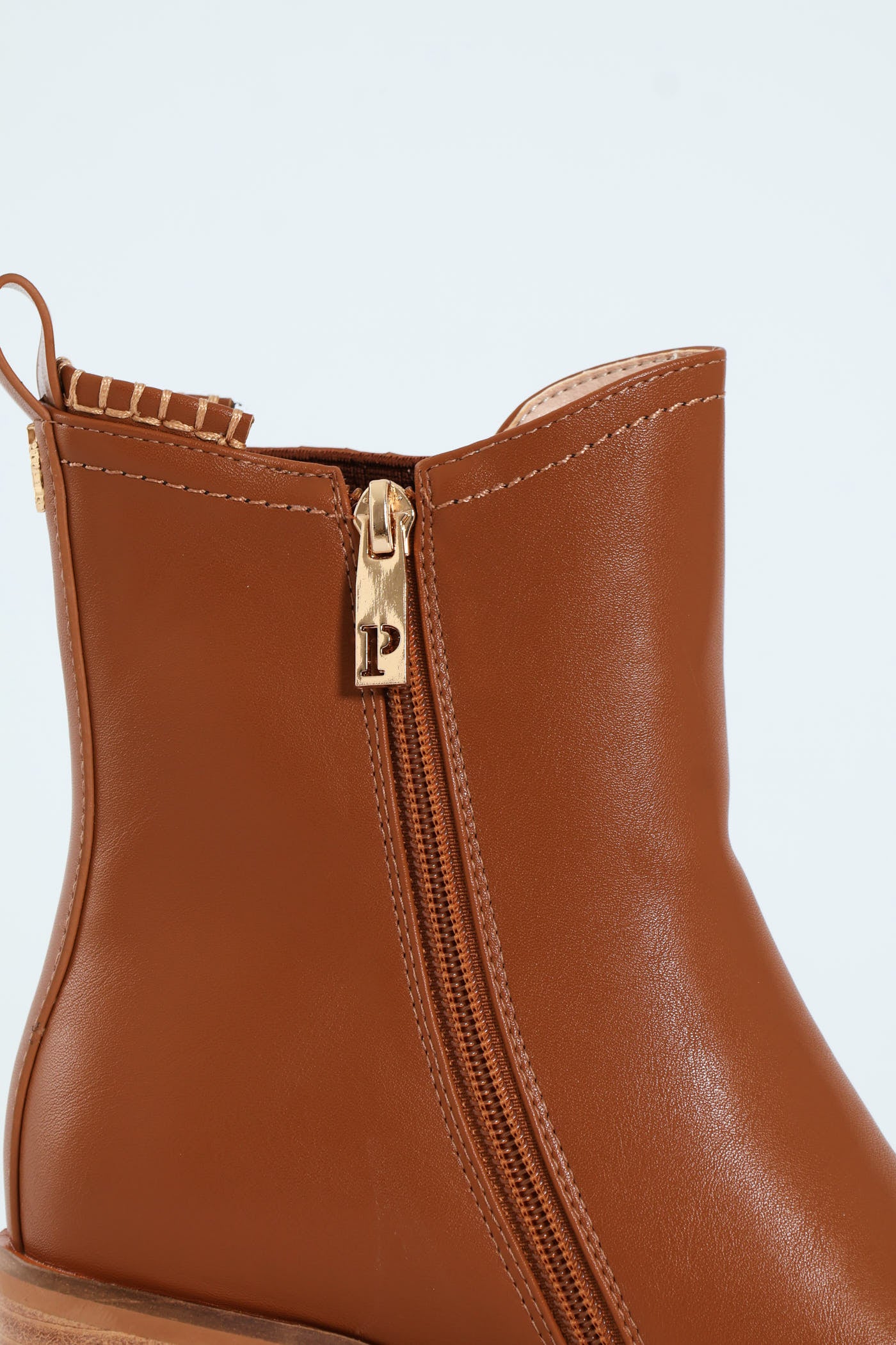 Block Heel Side Gusset Chelsea Boot - Brown - Image 7
