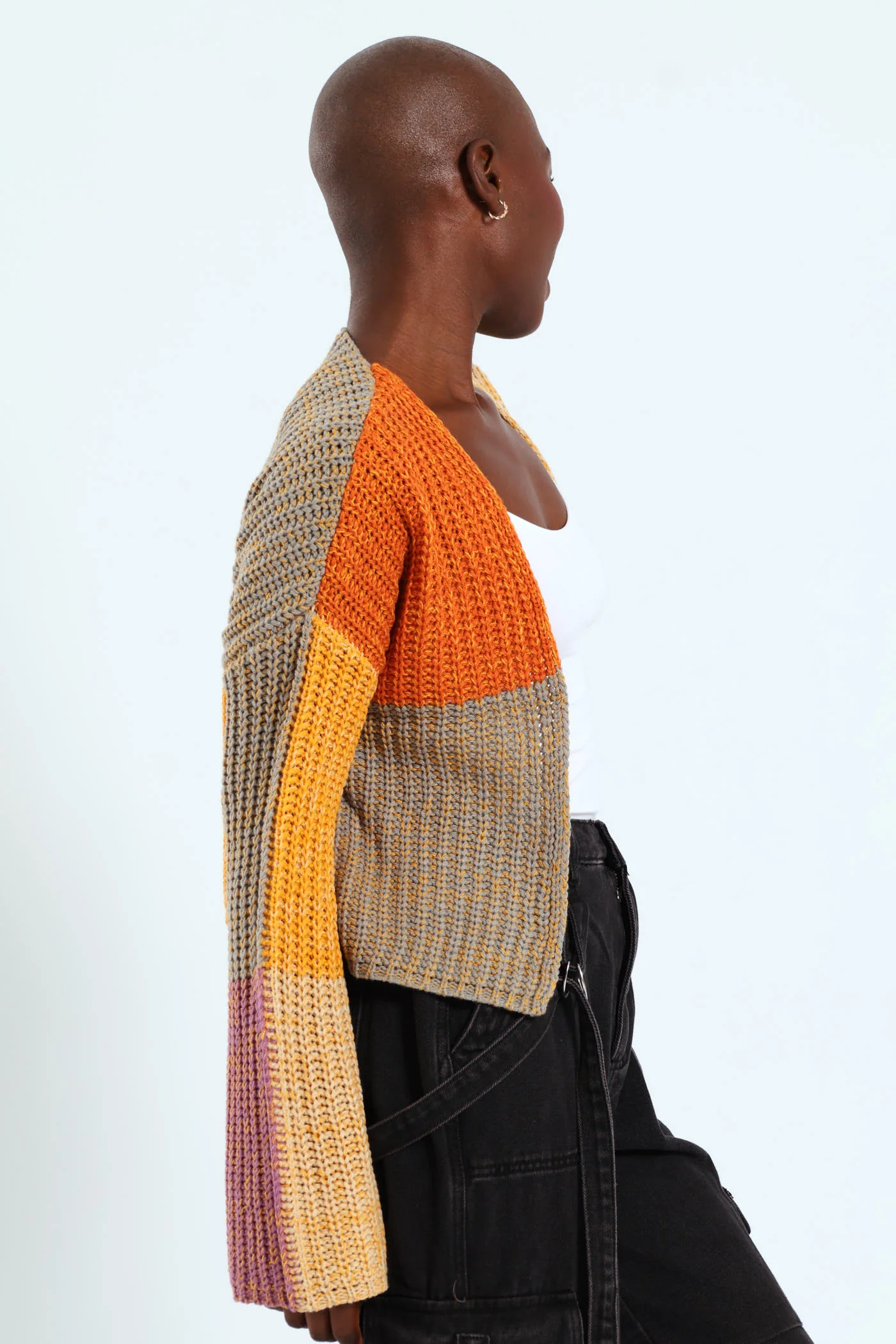 Blocked Open Cardi - Multi - Image 3