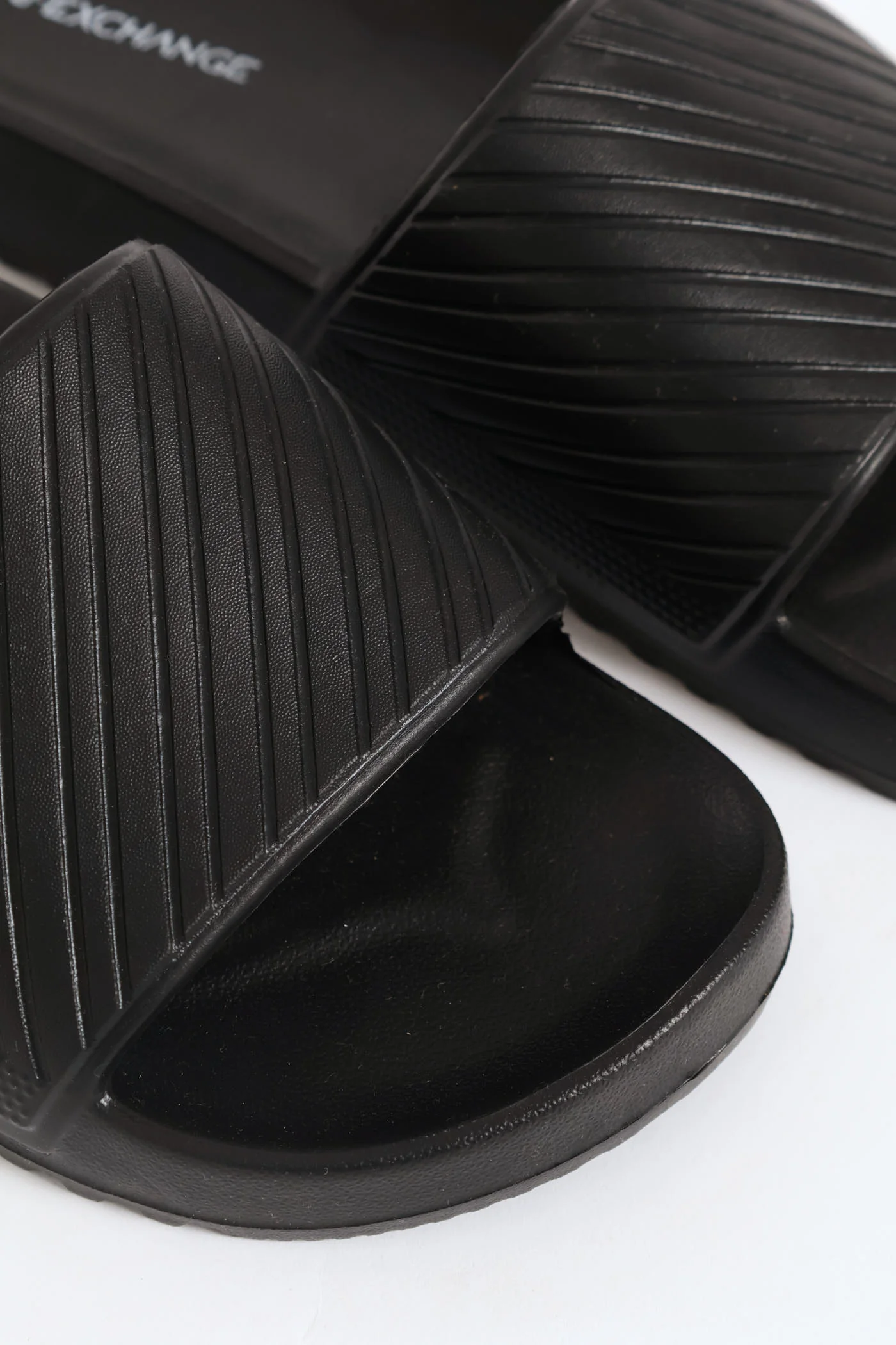 Blown Eva Slide With Stripe Pattern Upper - Black - Image 2