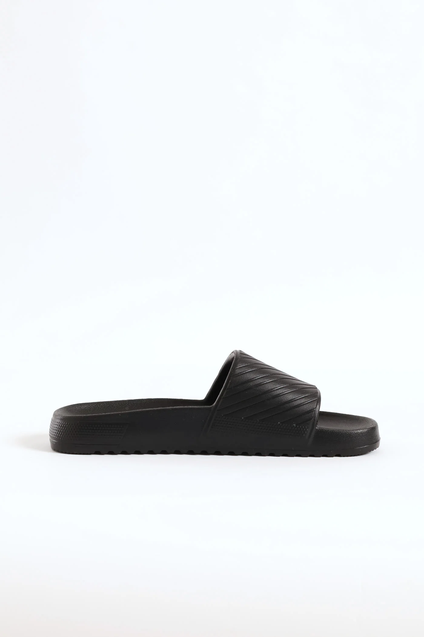 Blown Eva Slide With Stripe Pattern Upper - Black - Image 3