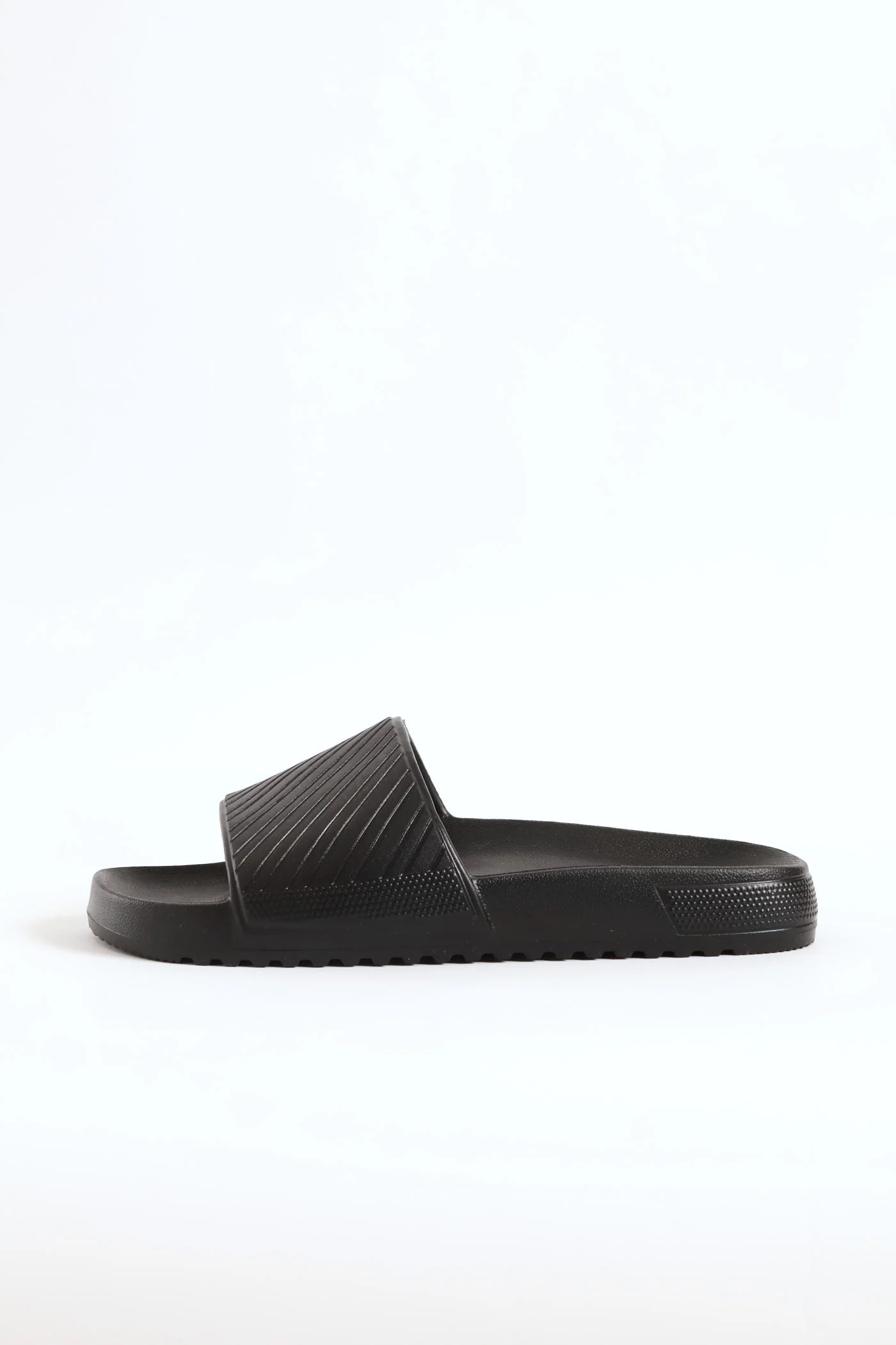 Blown Eva Slide With Stripe Pattern Upper - Black - Image 4