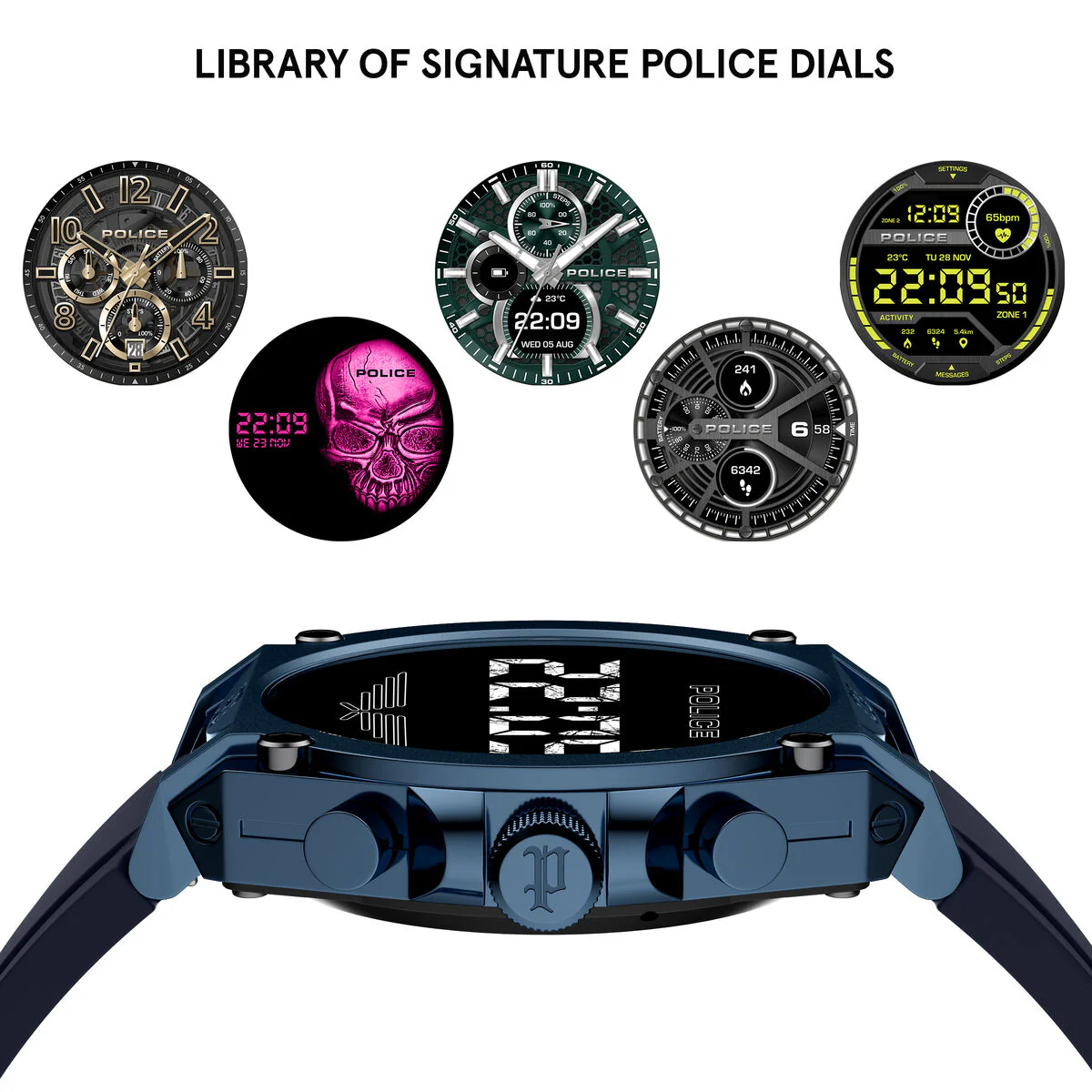 Blue Case & LED Screen Smart Watch With Blue Strap - Blue - Image 7