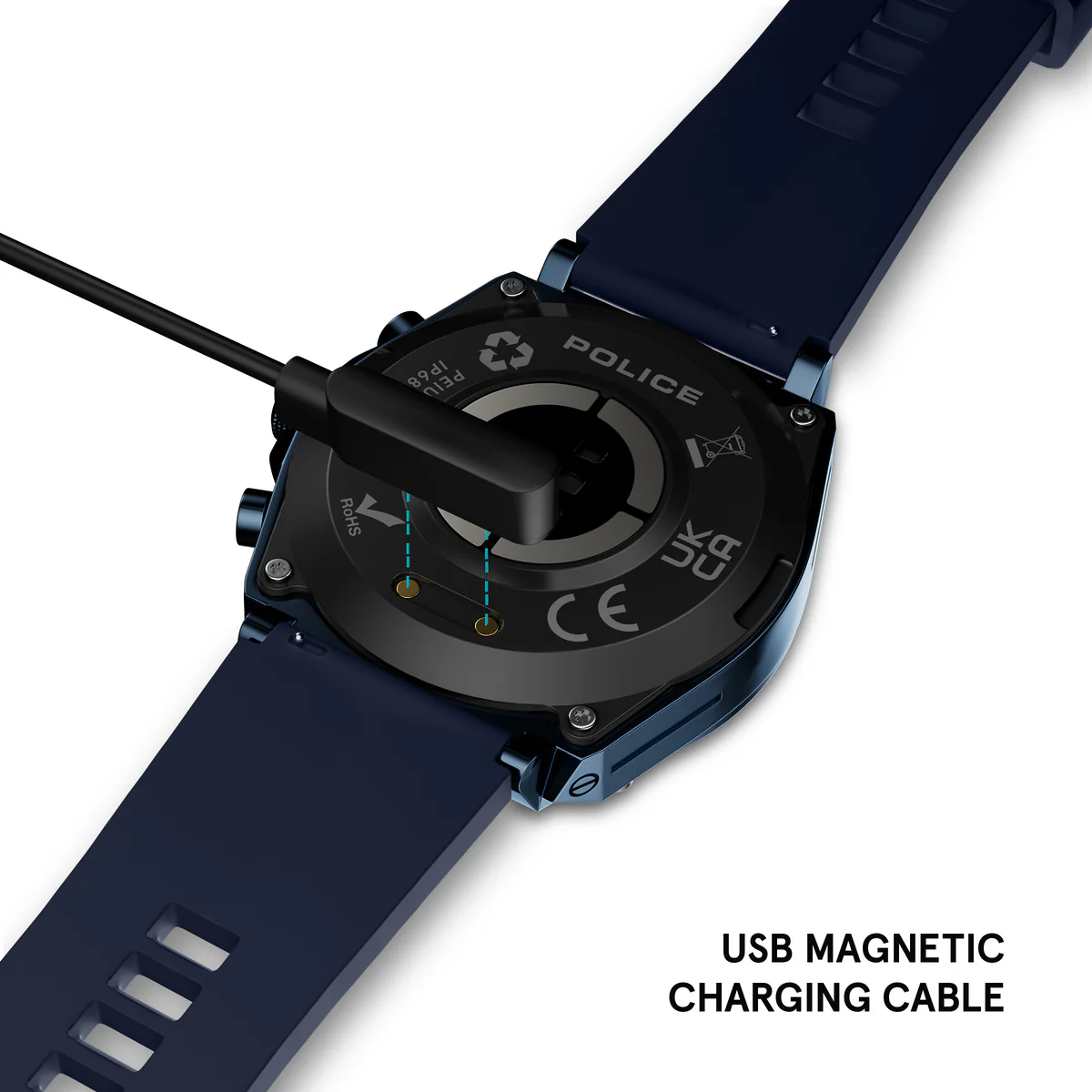 Blue Case & LED Screen Smart Watch With Blue Strap - Blue - Image 8