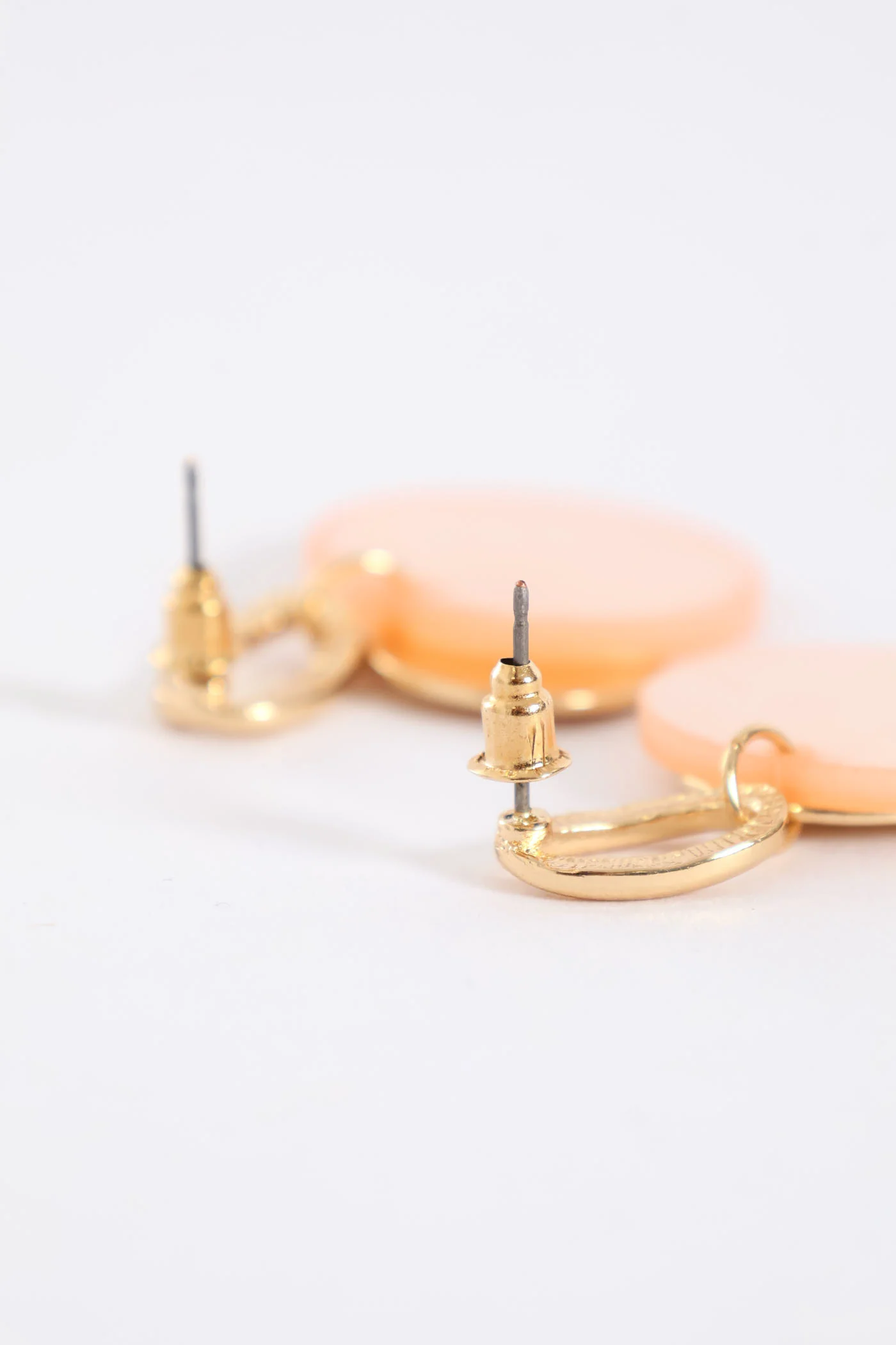 Blush Resin Drop Earring - Gold - Image 2