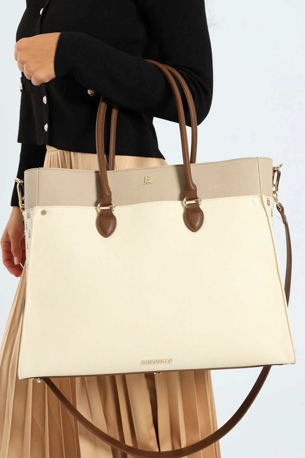 Bmario Large Tote Bag - Beige - Image 3