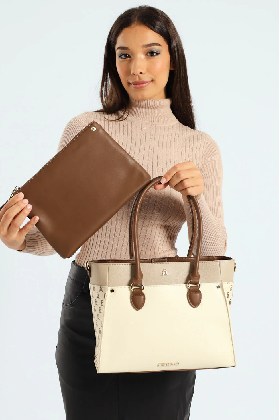 Bmarios Medium Tote Bag - Beige - Image 2