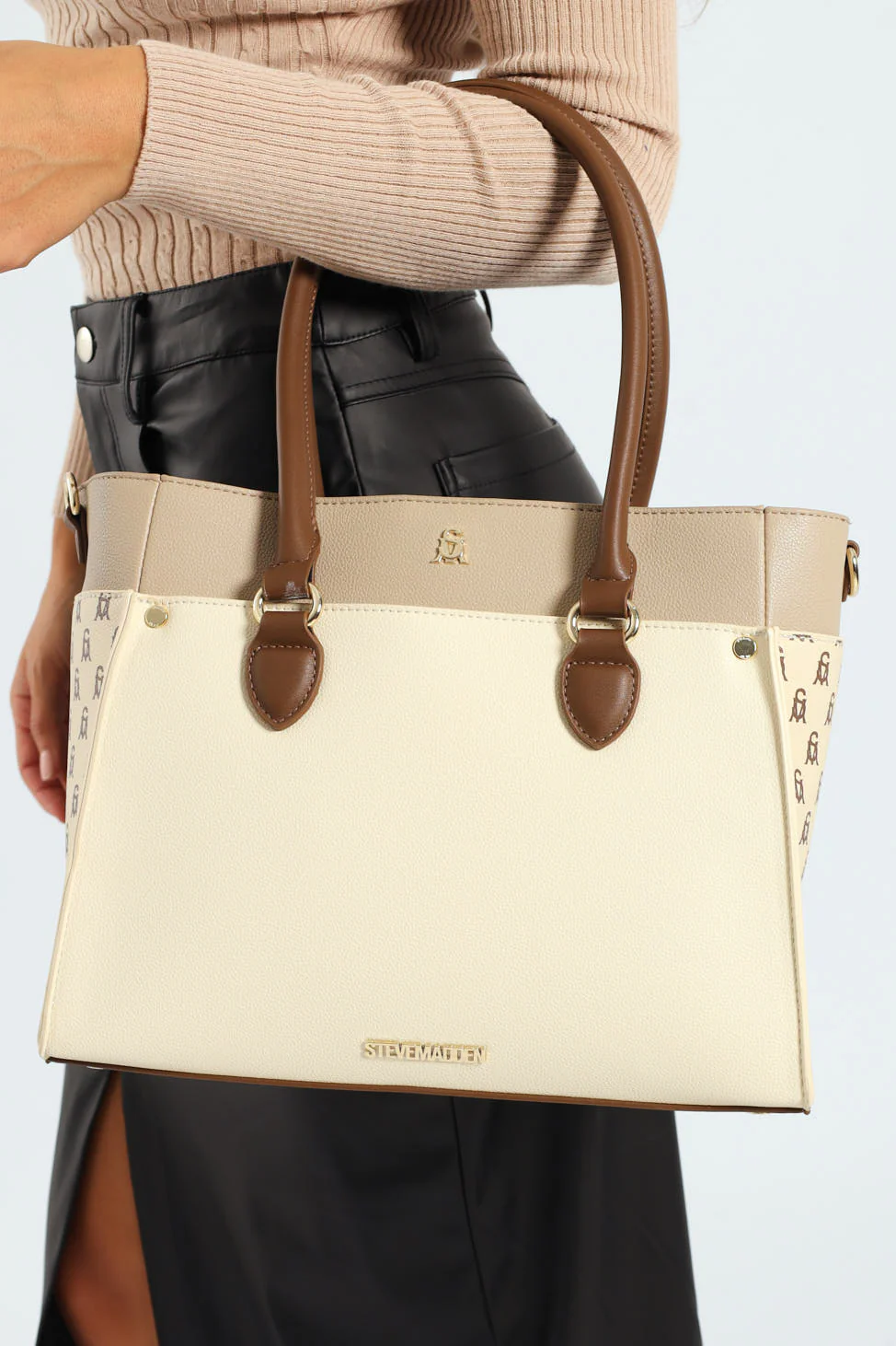 Bmarios Medium Tote Bag - Beige - Image 5