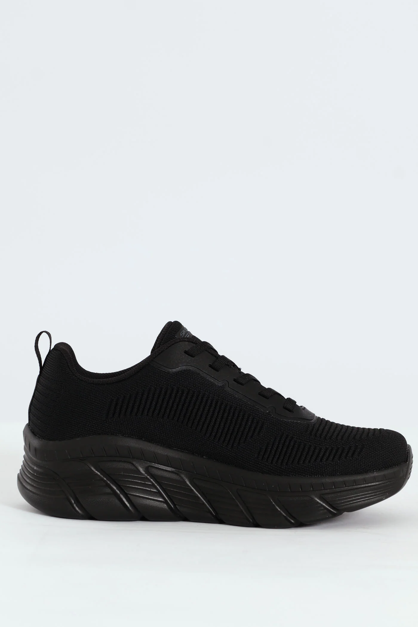 Bobs B Flex Hi Knit Lace Up Sneaker - Black - Image 6