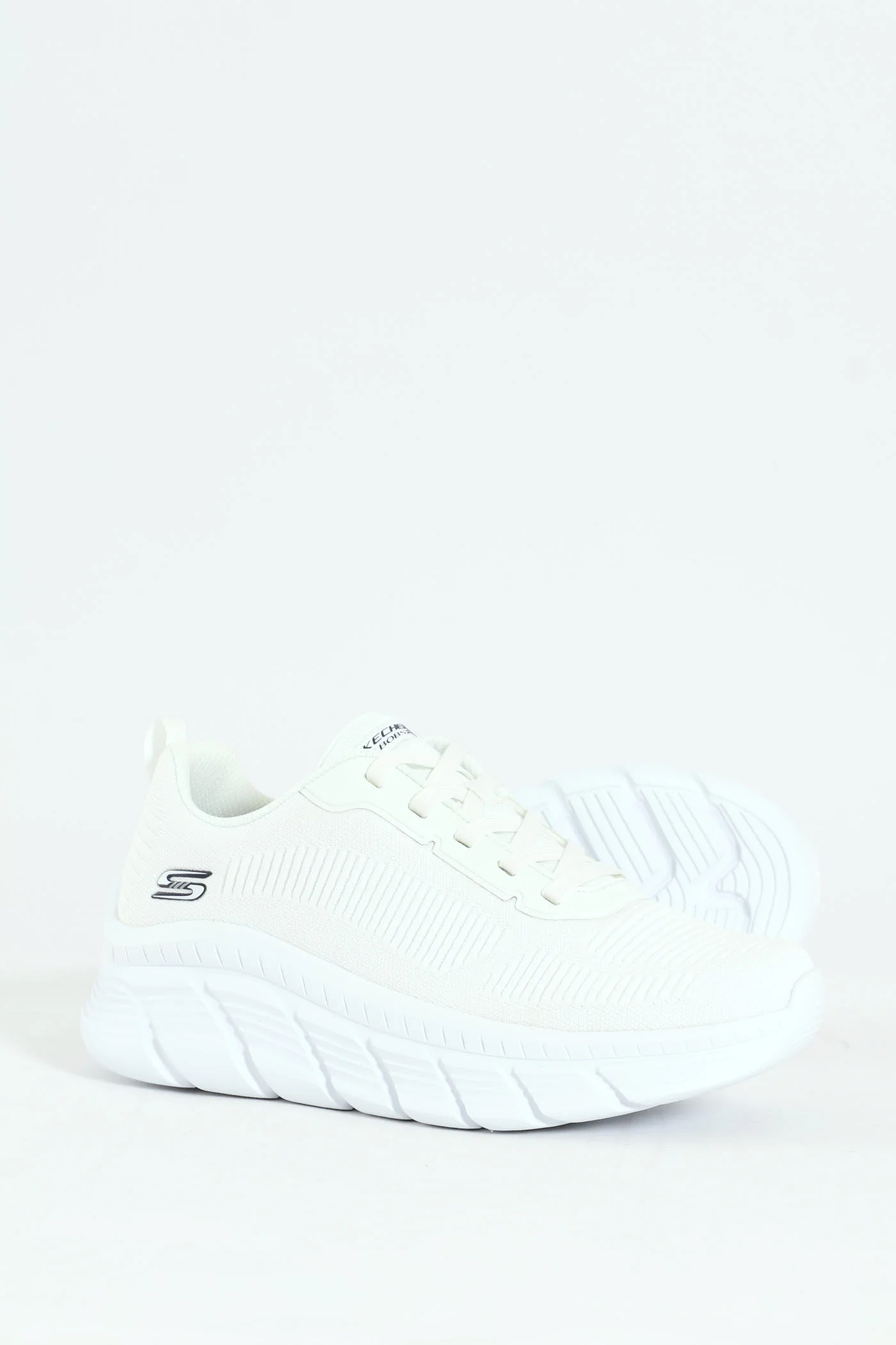 Bobs B Flex Hi Knit Lace Up Sneaker - White - Image 2