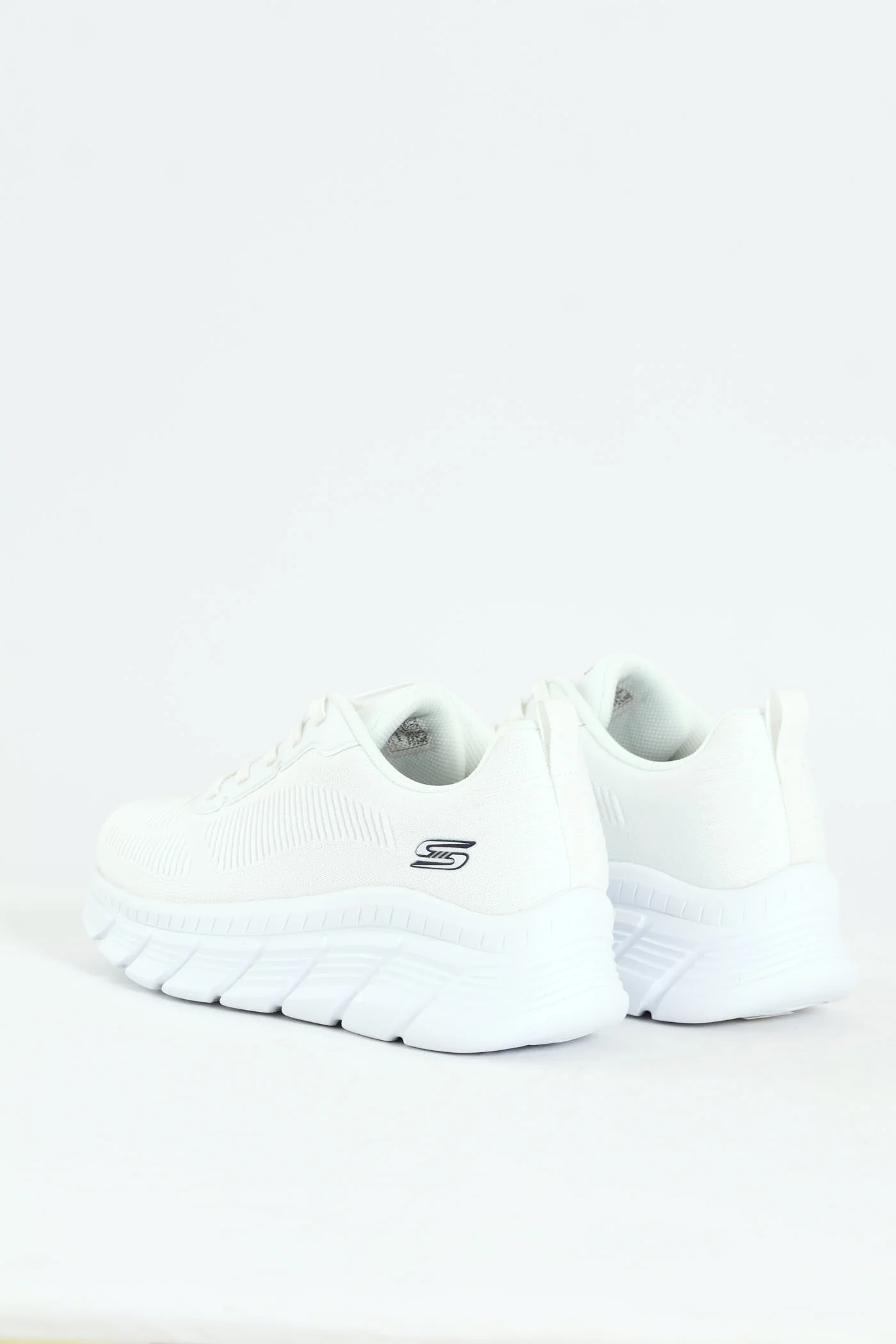 Bobs B Flex Hi Knit Lace Up Sneaker - White - Image 3