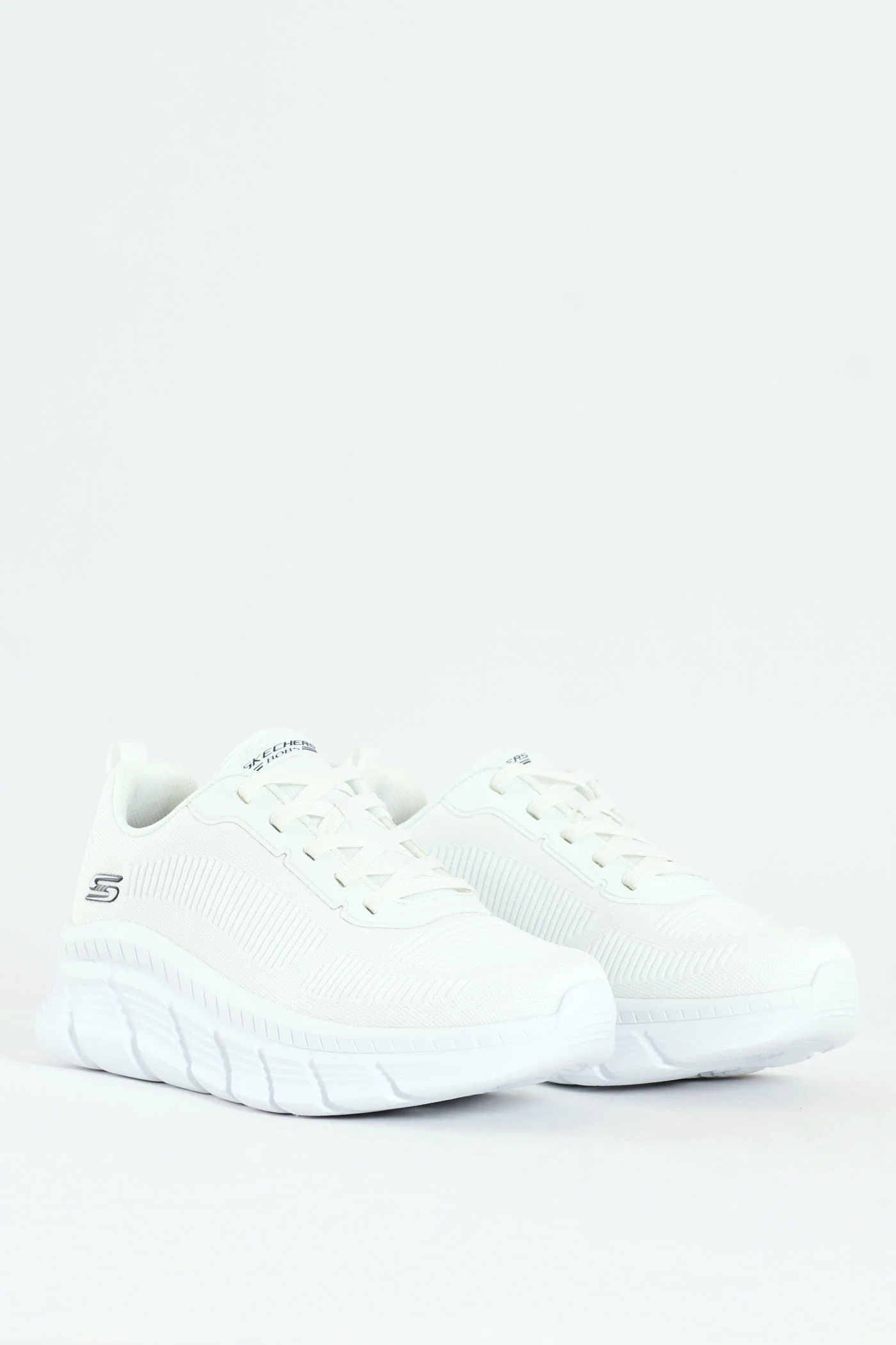 Bobs B Flex Hi Knit Lace Up Sneaker - White - Image 4