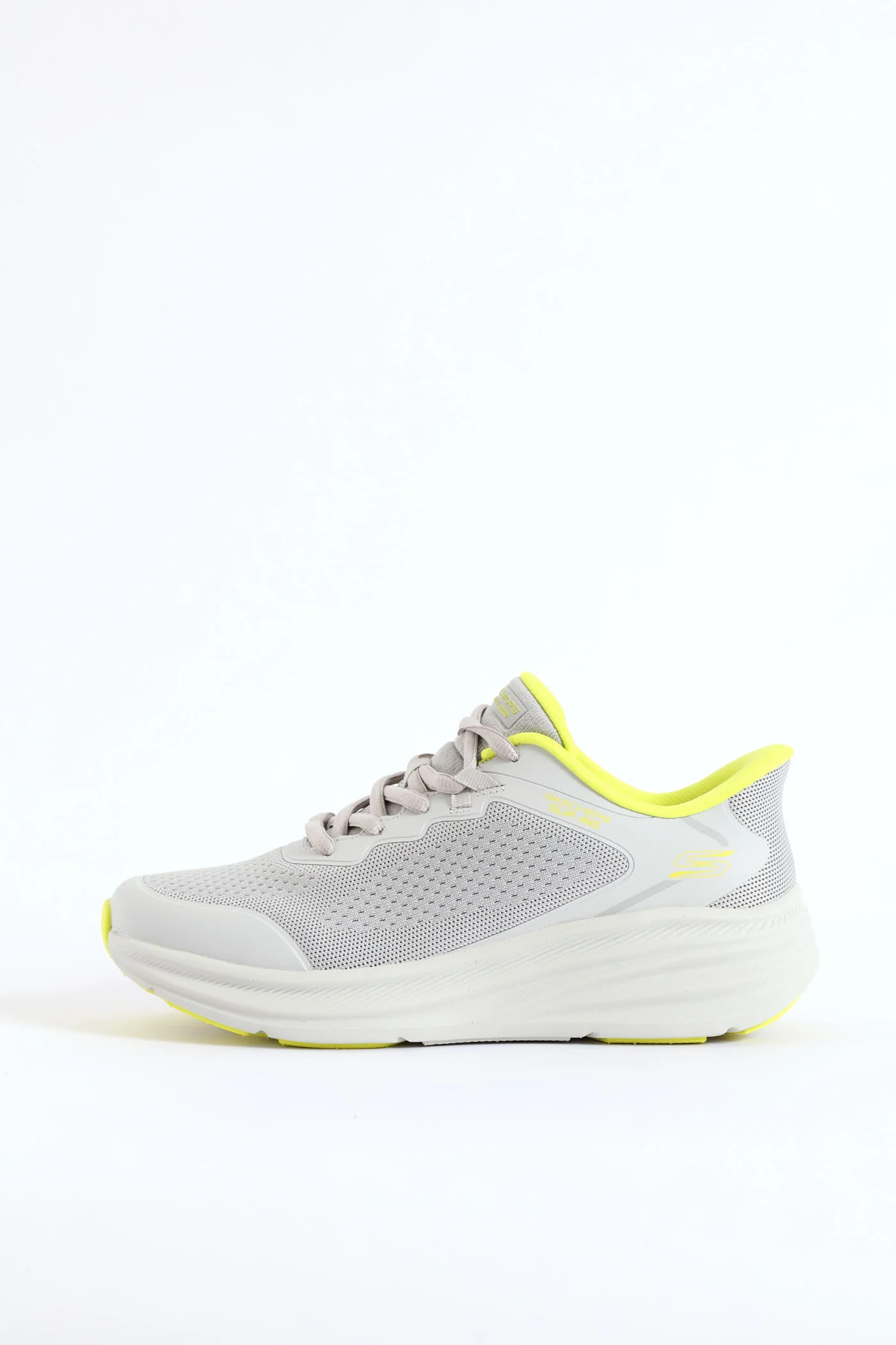 Bobs Skillz Fly Knit Lace Up Sneaker - Light Grey - Image 2