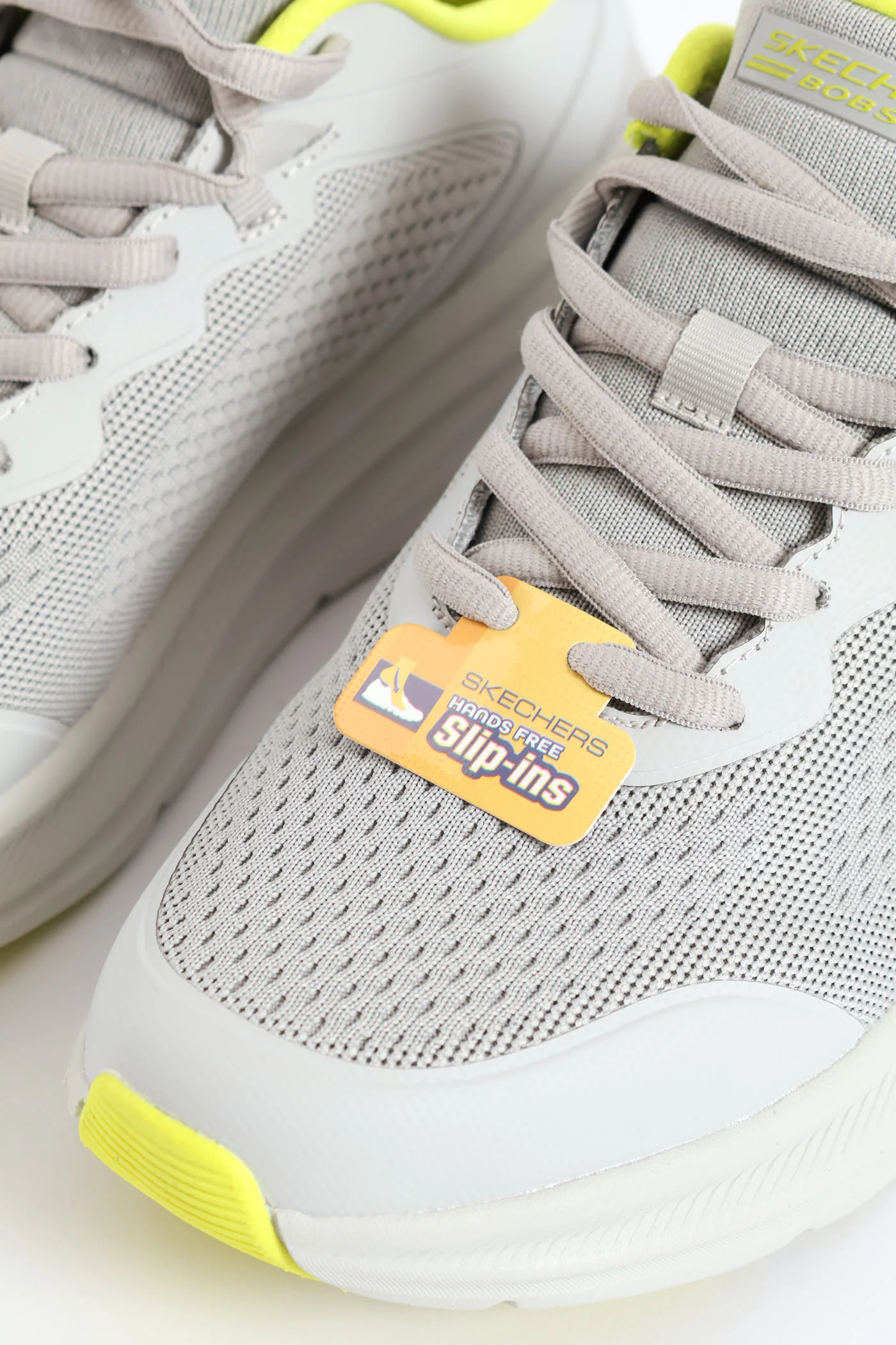 Bobs Skillz Fly Knit Lace Up Sneaker - Light Grey - Image 7
