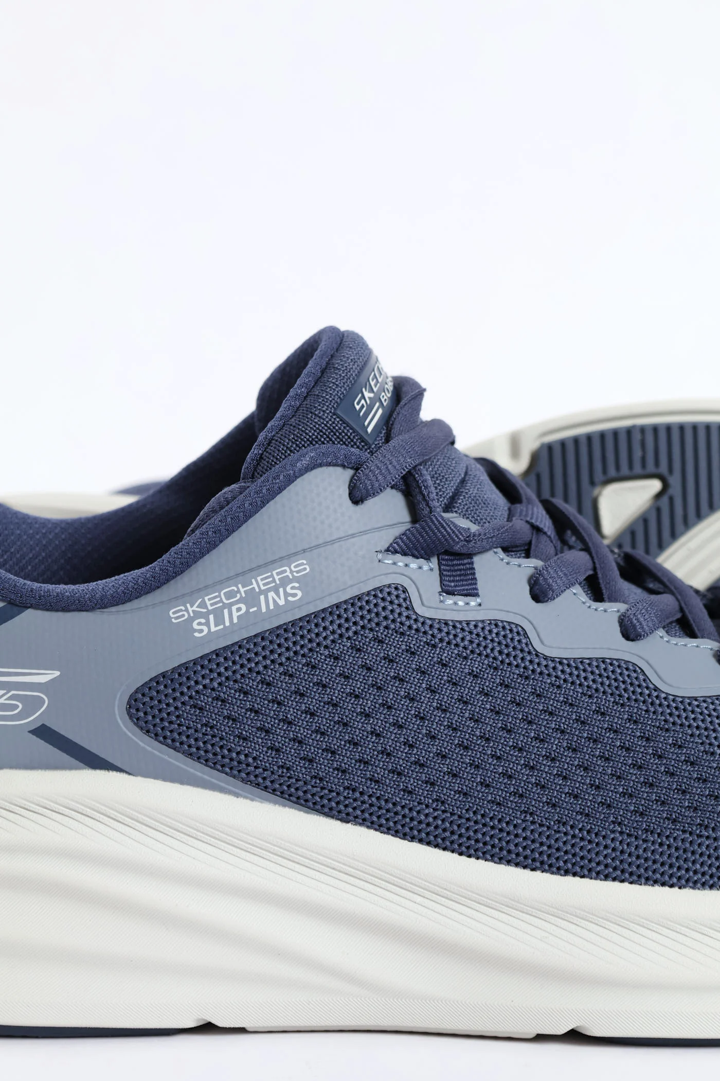 Bobs Skillz Fly Knit Lace Up Sneaker - Navy - Image 7