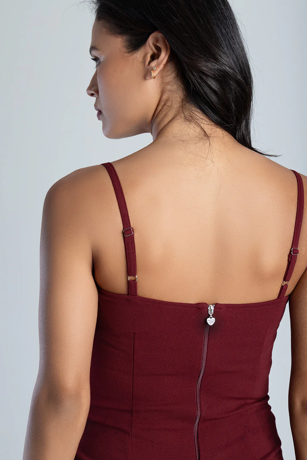 Bold Statement Maxi Dress - Burgundy - Image 2