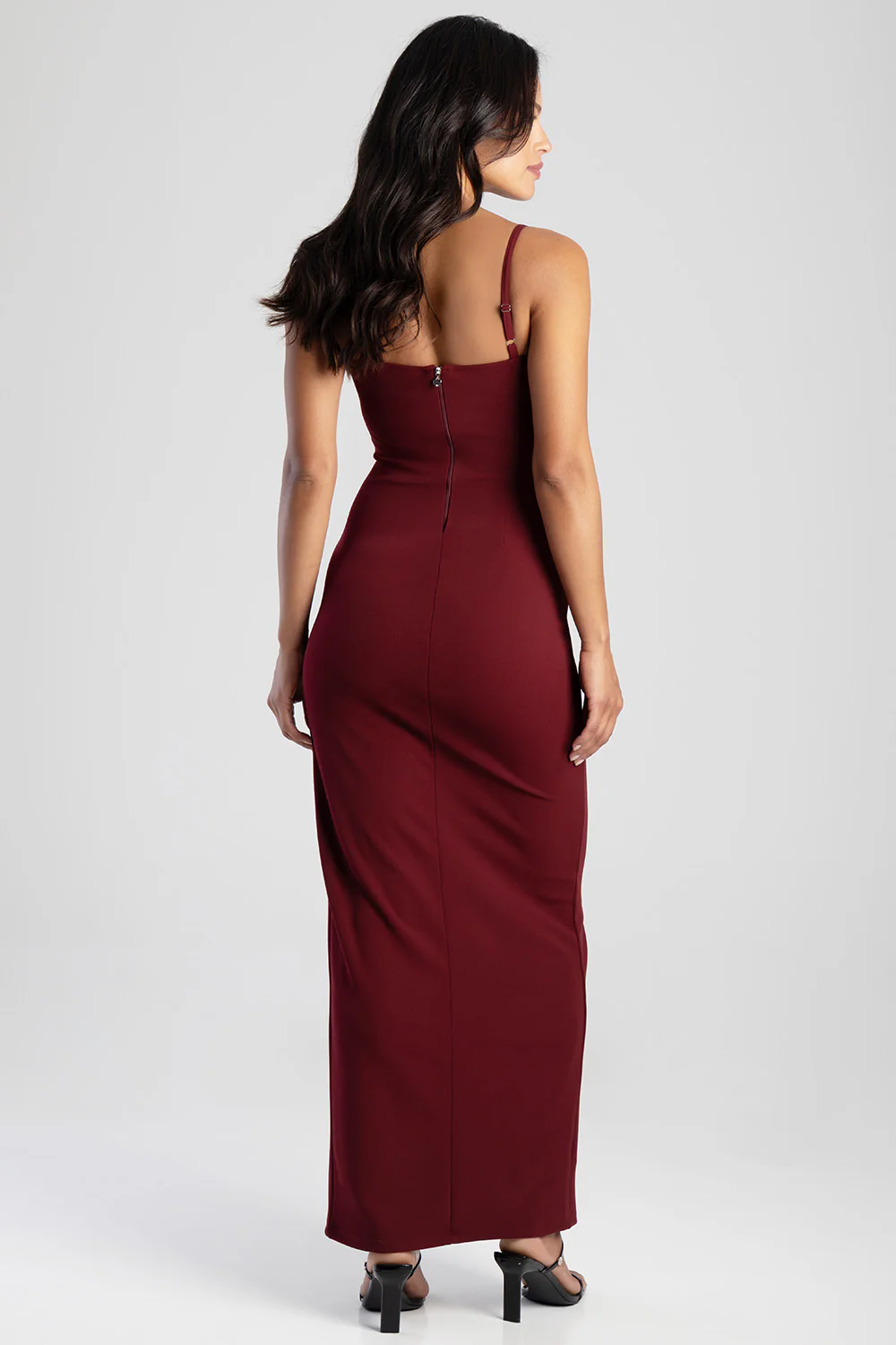 Bold Statement Maxi Dress - Burgundy - Image 4