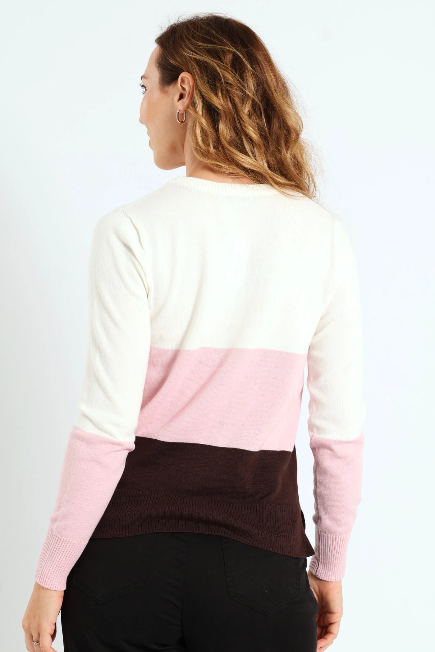 Bold Stripe Pullover - Blush - Image 2