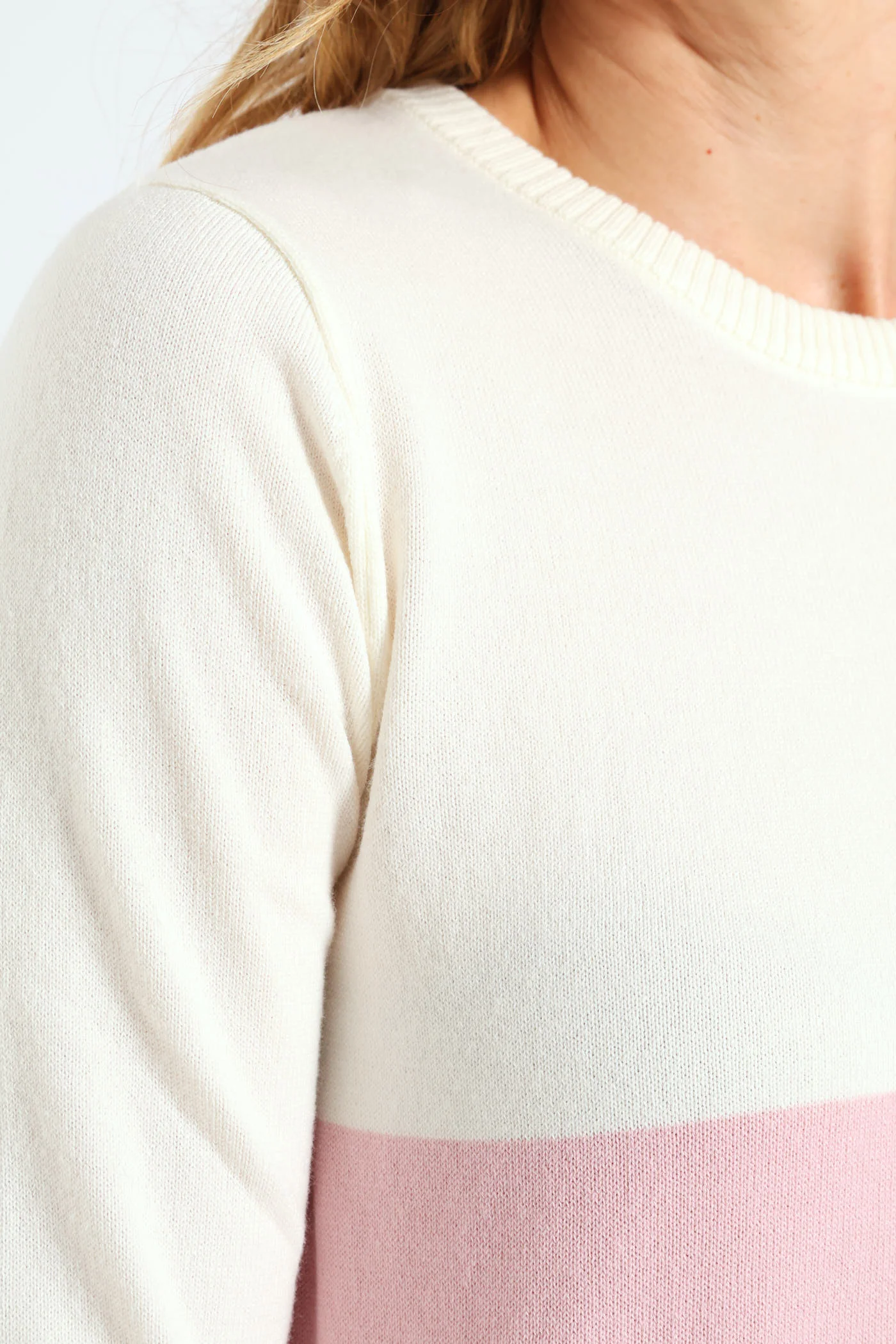 Bold Stripe Pullover - Blush - Image 4
