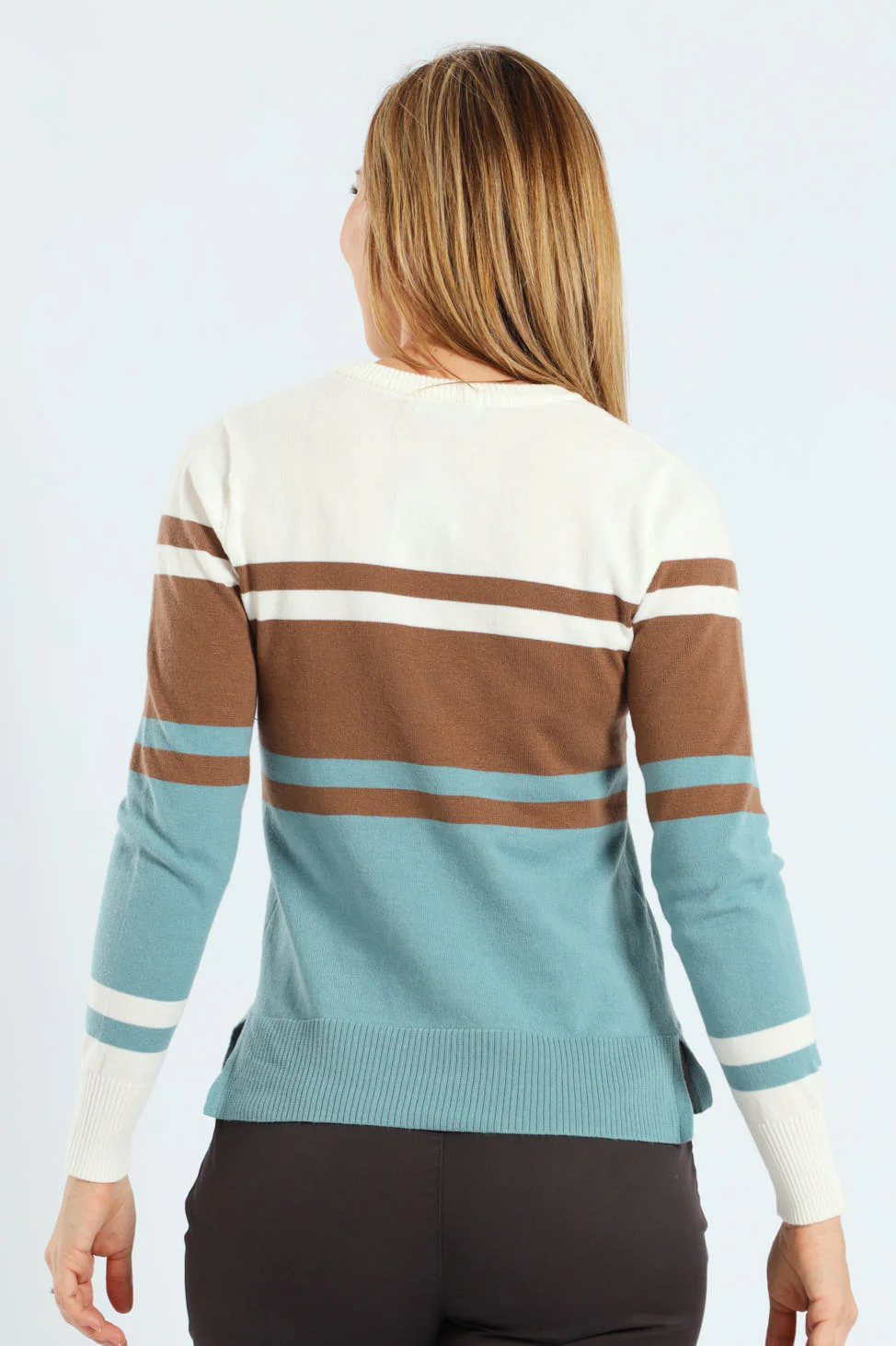 Bold Stripe Pullover - Dusty Blue - Image 3