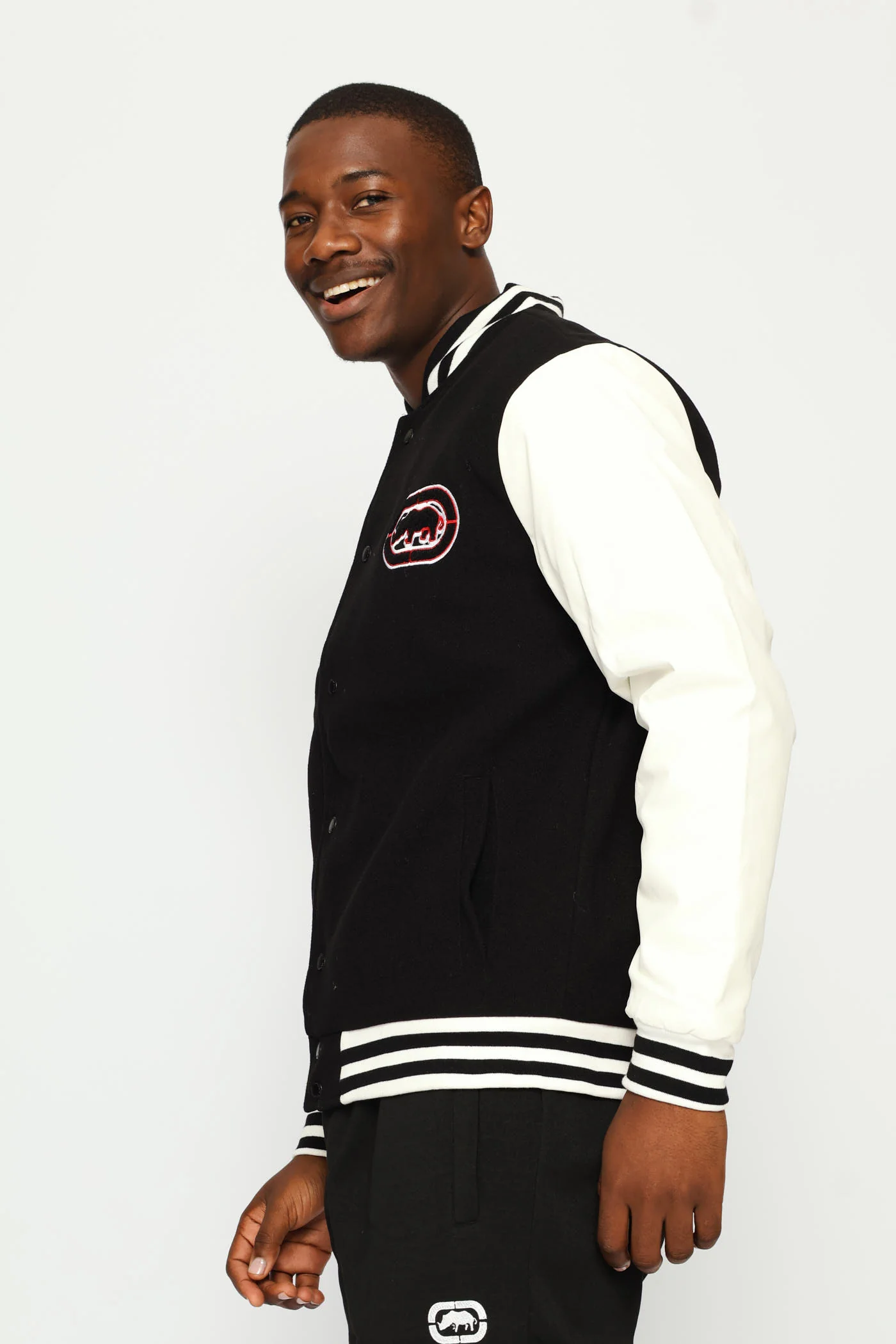 Bomber Jacket - Black/Cream - Image 3