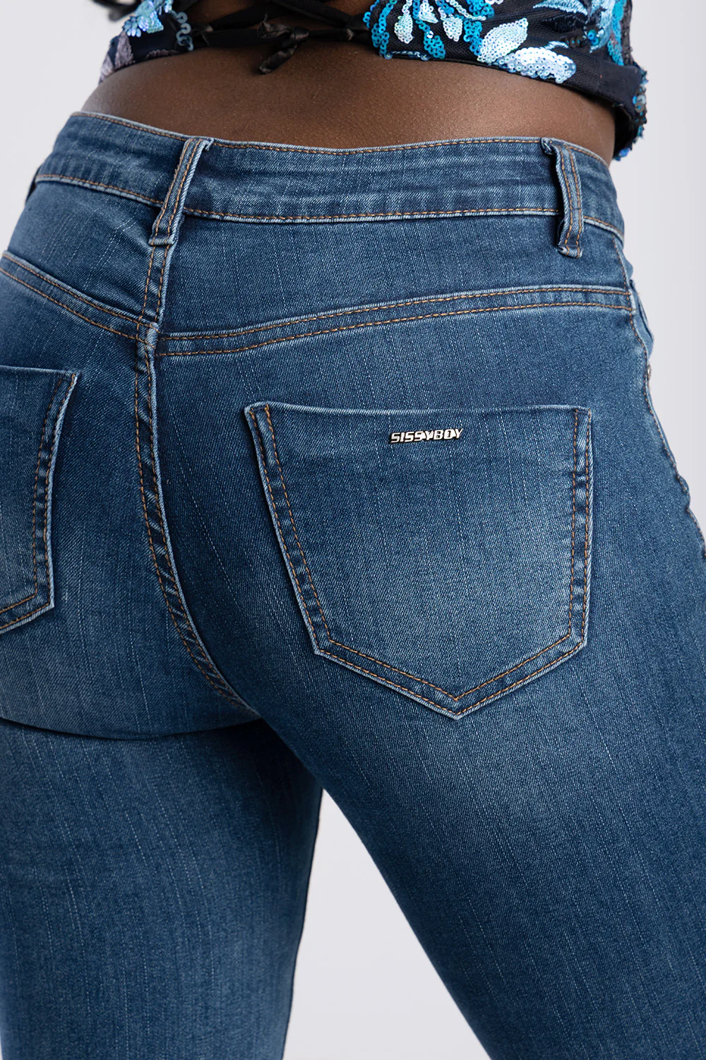 Bootleg Denim Jean - Med Wash - Image 3
