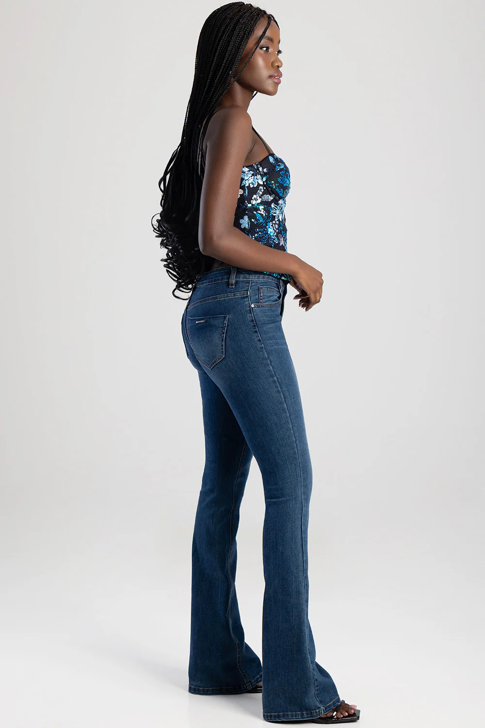 Bootleg Denim Jean - Med Wash - Image 5
