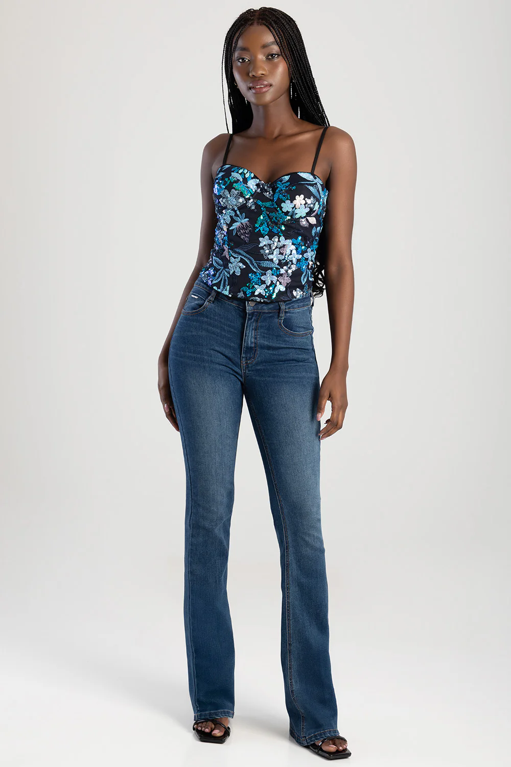 Bootleg Denim Jean - Med Wash - Image 8