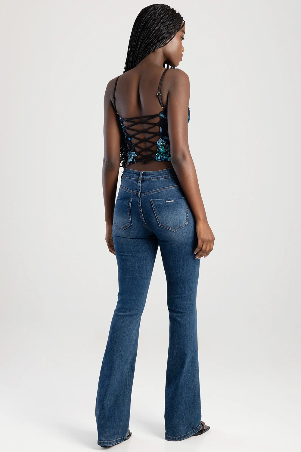 Bootleg Denim Jean - Med Wash - Image 9