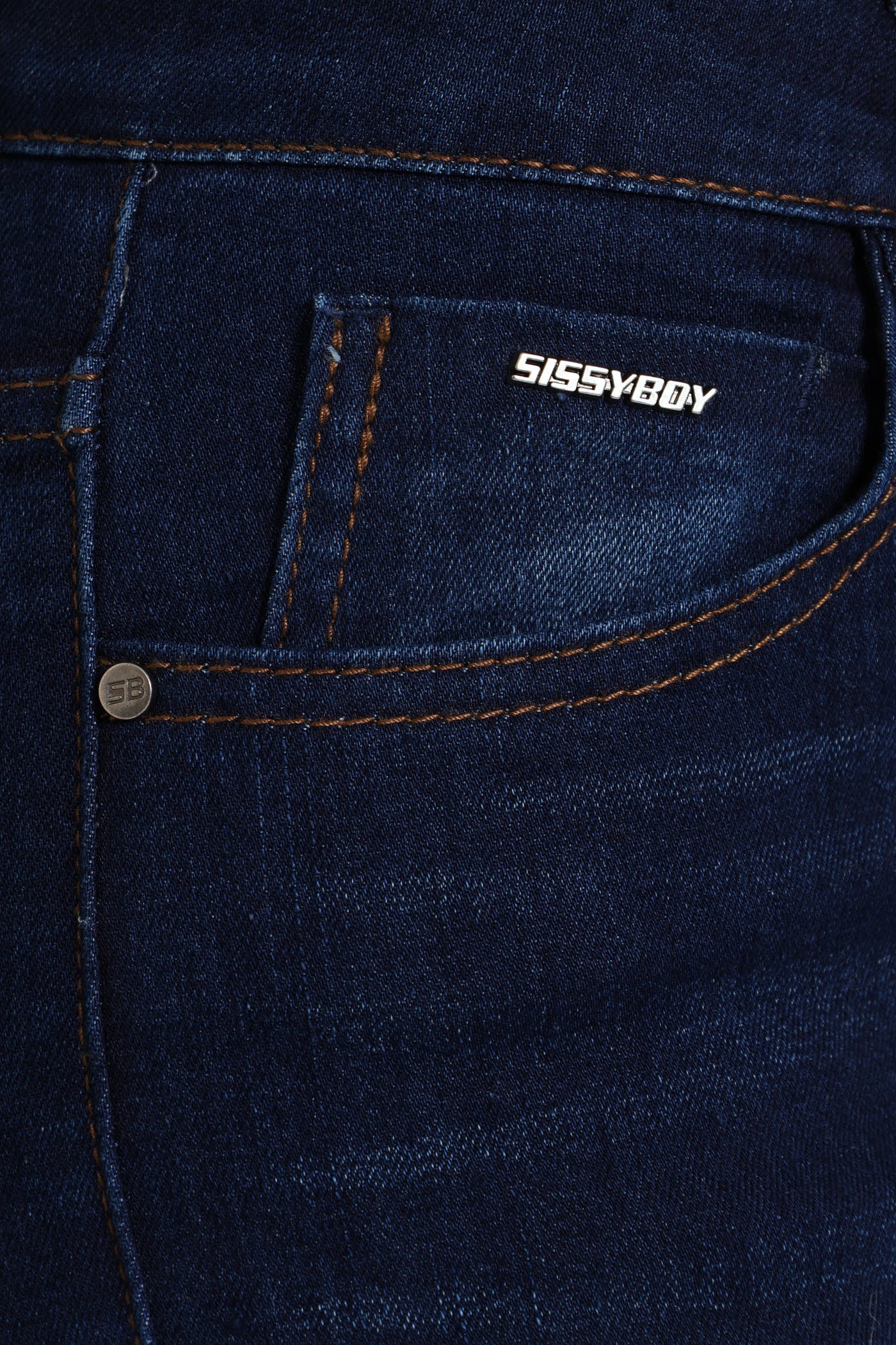 Bootleg Rinse Jeans With Slight Brushing - Dark Wash Ink - Image 7