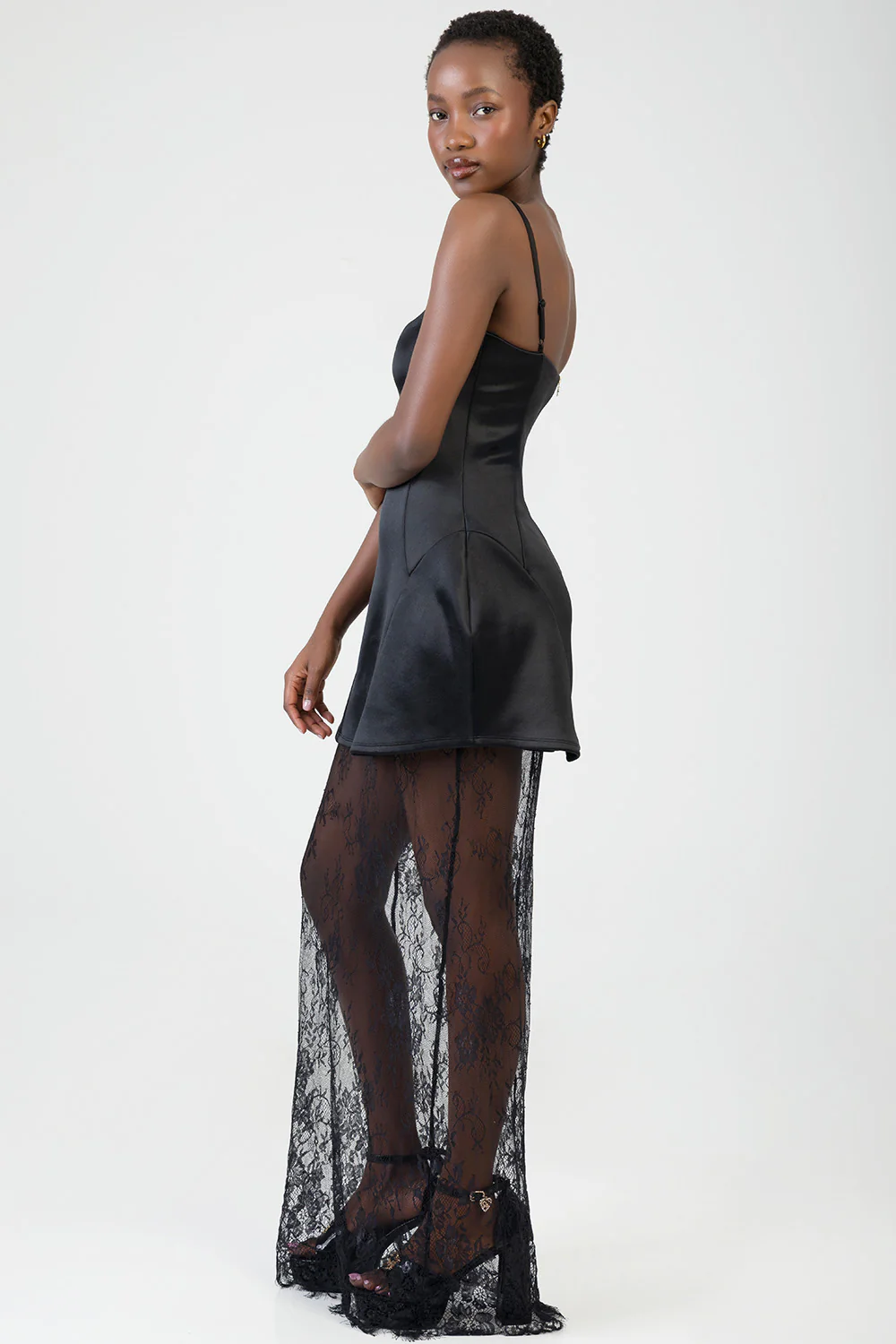 Borrowed Hearts Maxi Dress - Black - Image 4