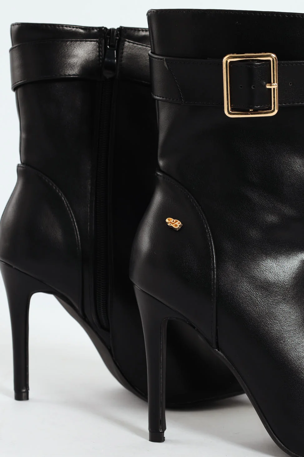 Boss 20 Buckle Stiletto Ankle Boot - Black - Image 2