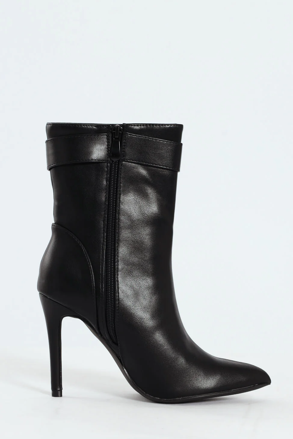 Boss 20 Buckle Stiletto Ankle Boot - Black - Image 4