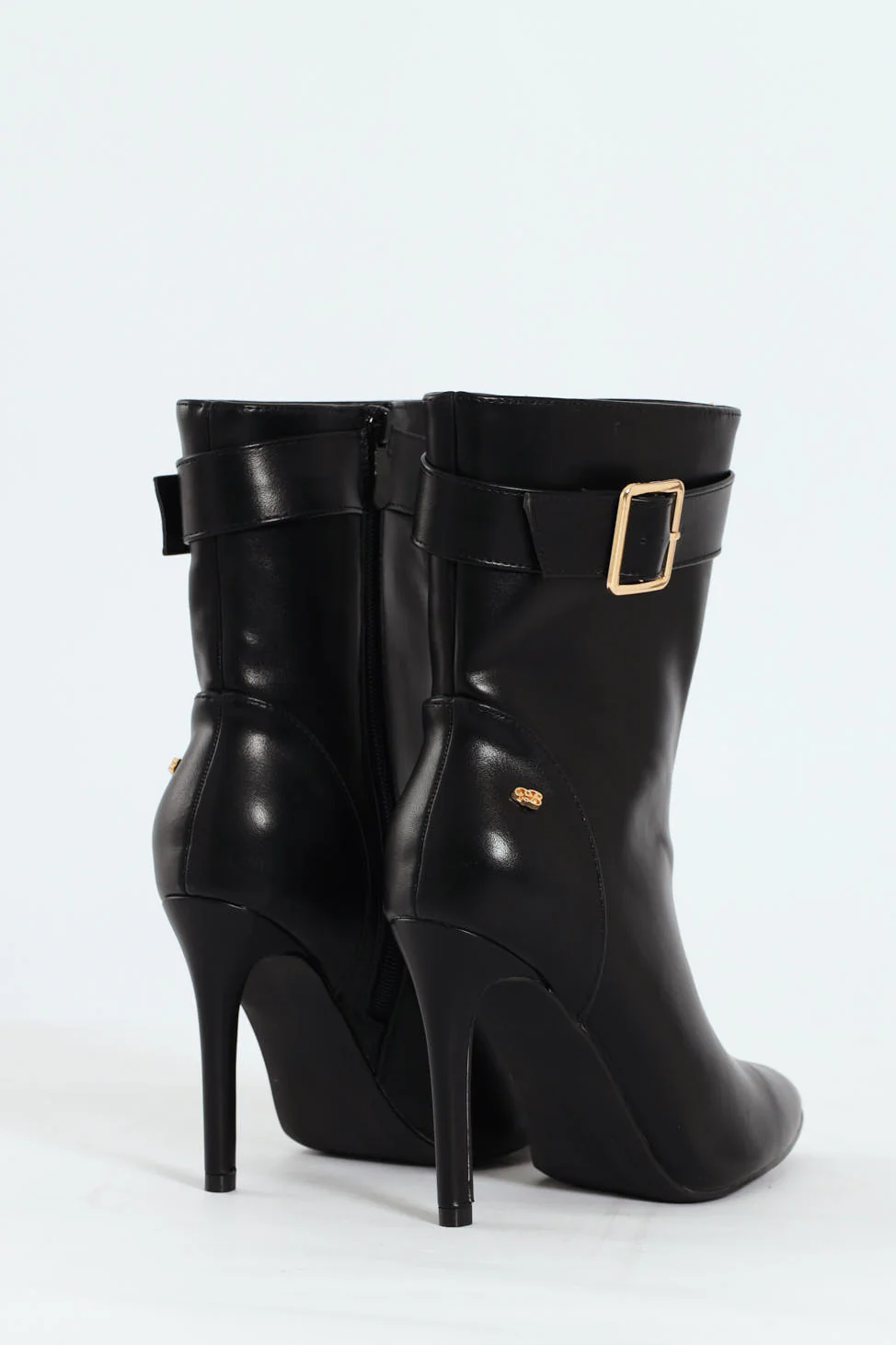 Boss 20 Buckle Stiletto Ankle Boot - Black - Image 5