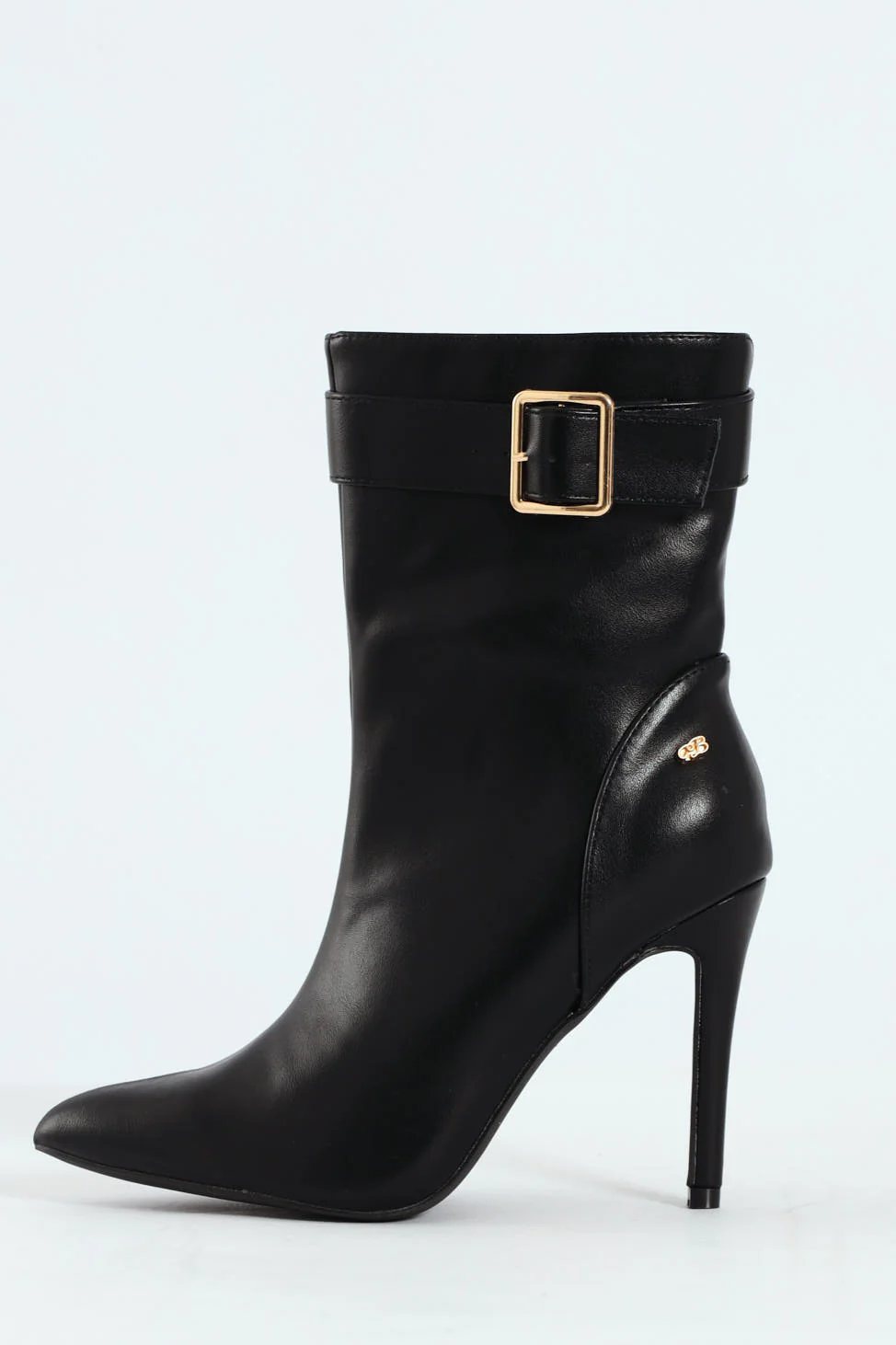 Boss 20 Buckle Stiletto Ankle Boot - Black - Image 6